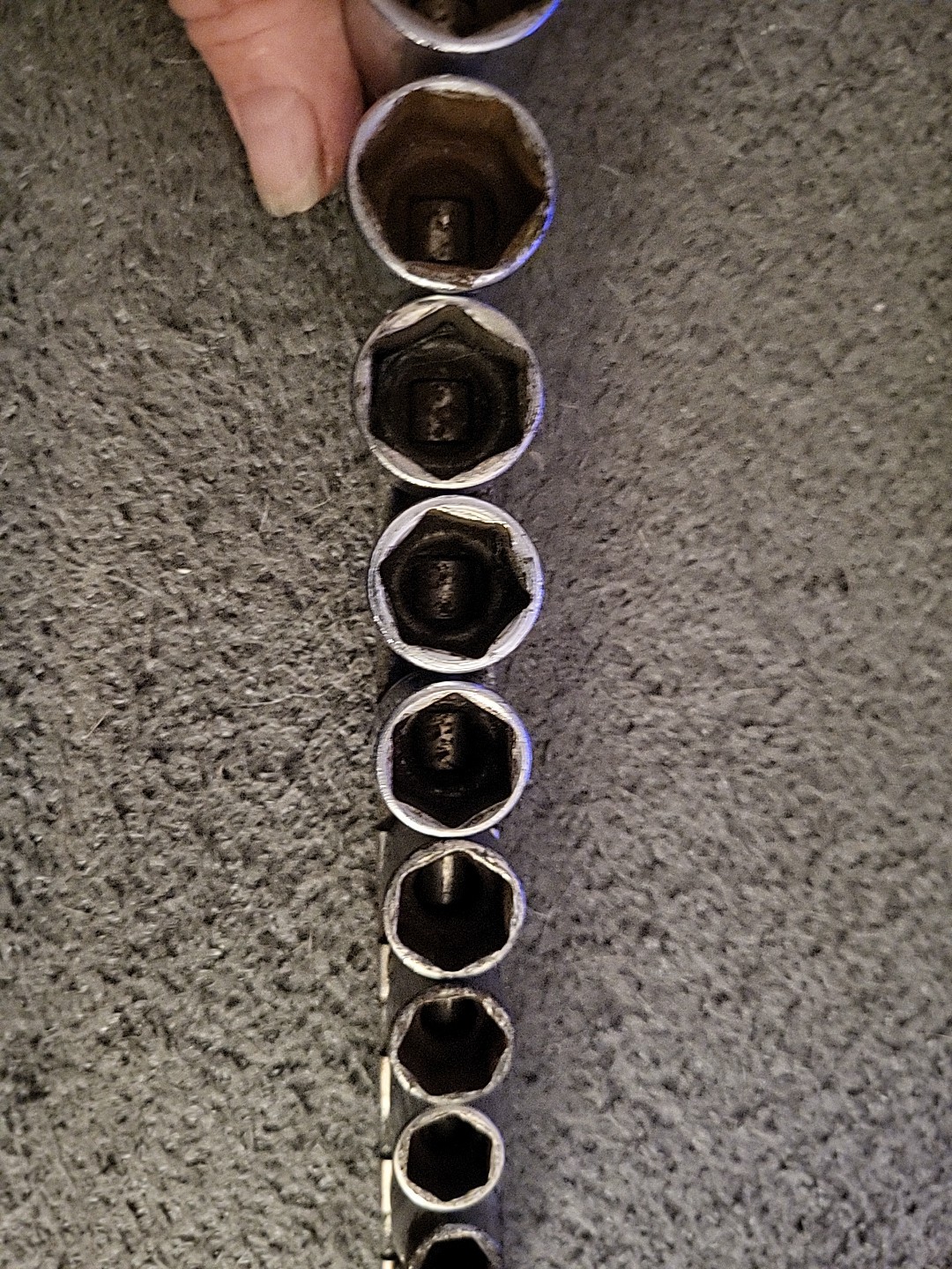 11 Pcs Snap On Socket Set 6 Pt Shallow 3/8” FS081-FS281 Sae