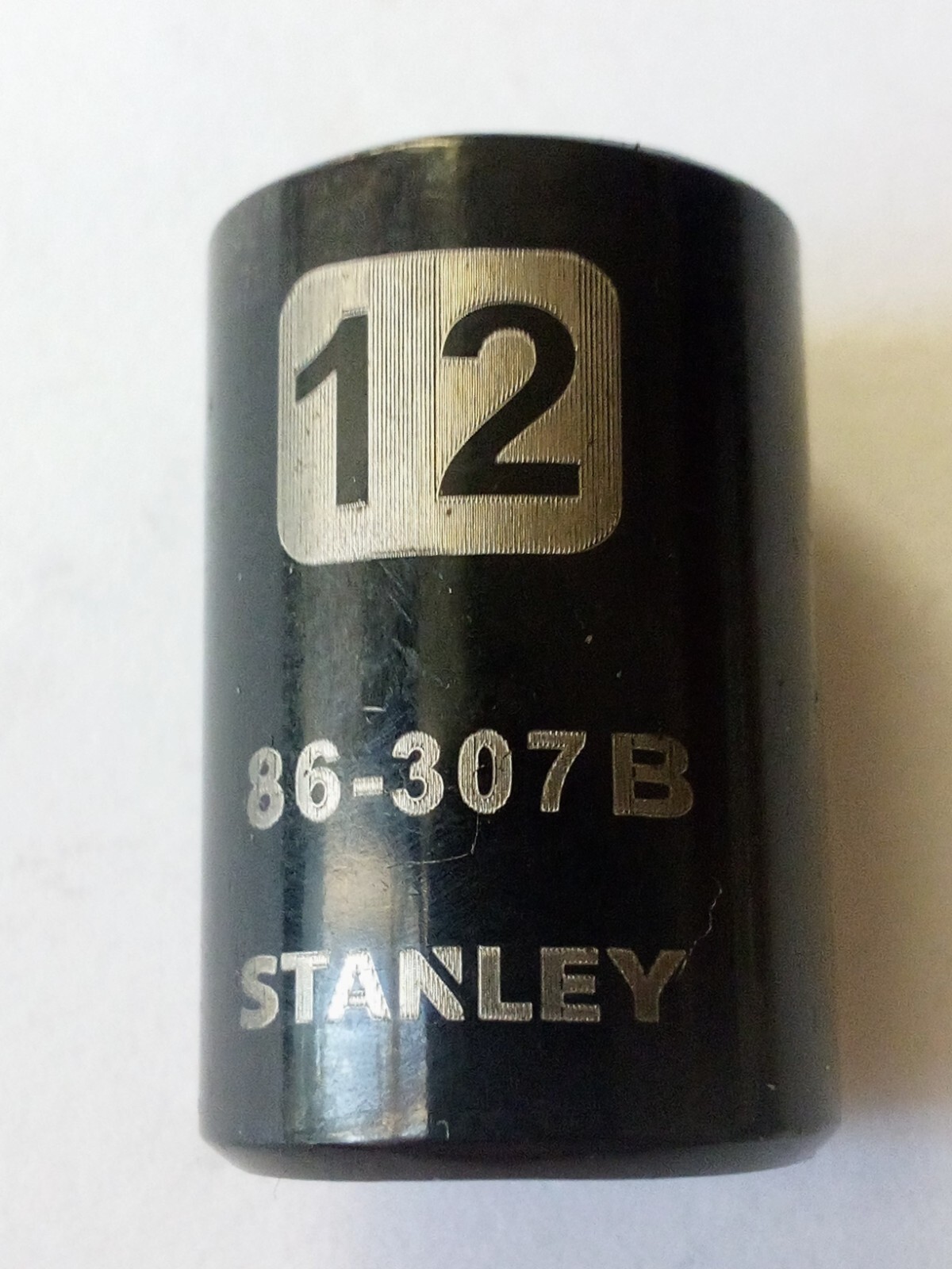 Stanley 12 mm x 3/8″  Standard Socket 86-307B Black Chrome 6 Pt Free Shipping