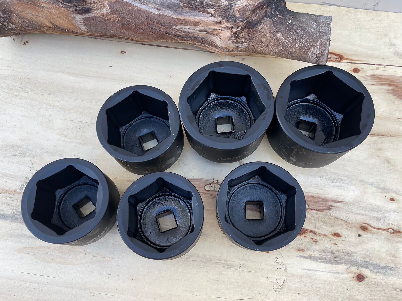 6PCS 1″ Dr. 6pt. SAE Jumbo Deep Shallow Impact Socket Set 3-1/4″ – 4″ Sockets
