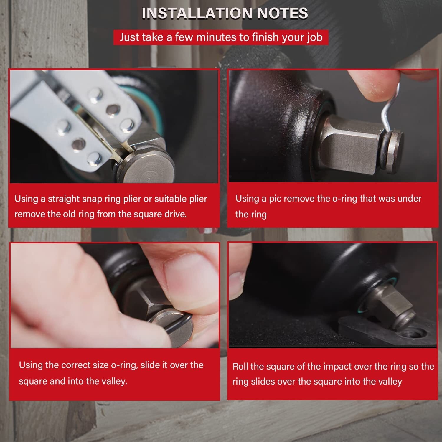 3/8″ Impact Wrench Retaining O C Ring Installation Tool for Milwaukee Brushless