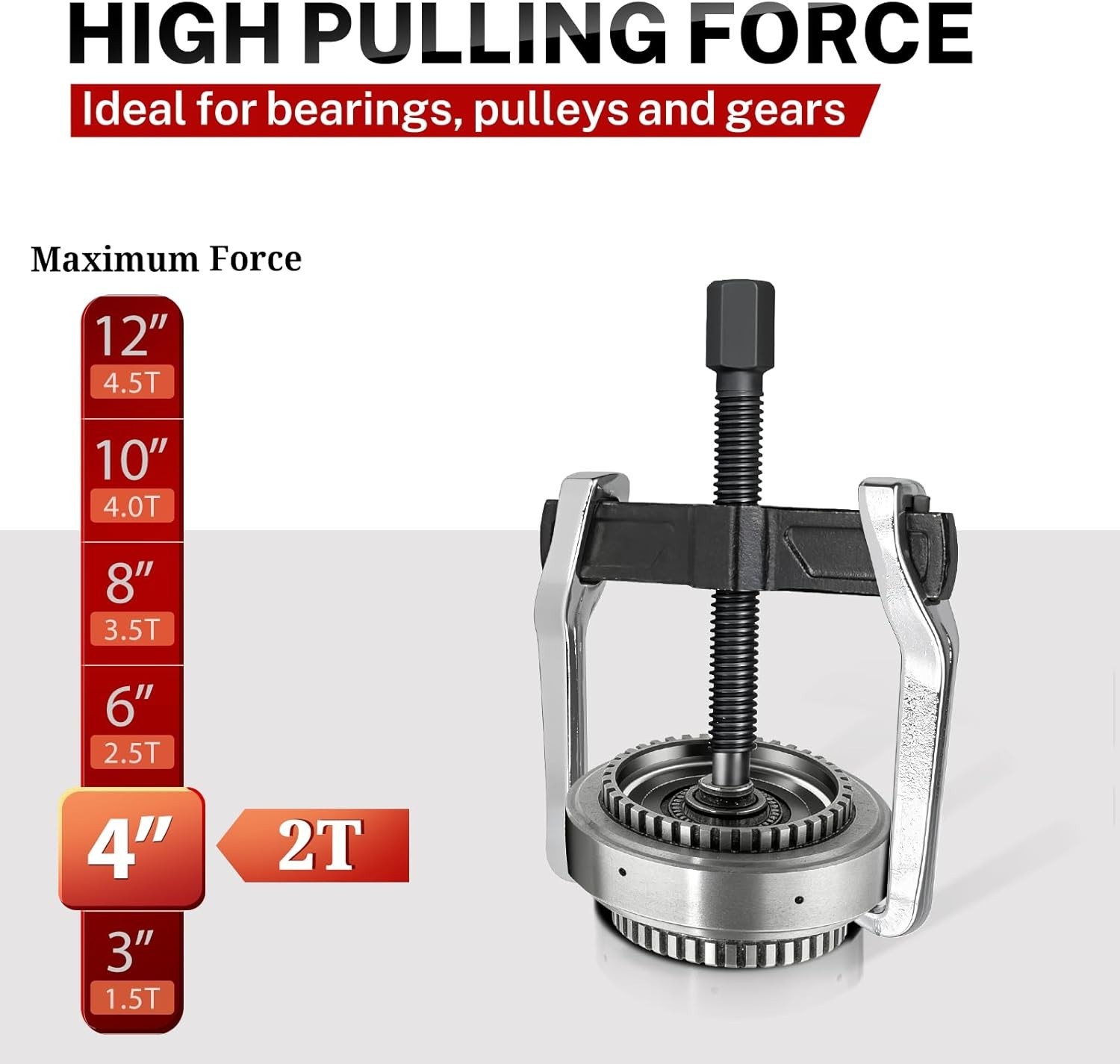 Versatile Gear Puller with Quick Adjustment for Automotive and Machinery Use
