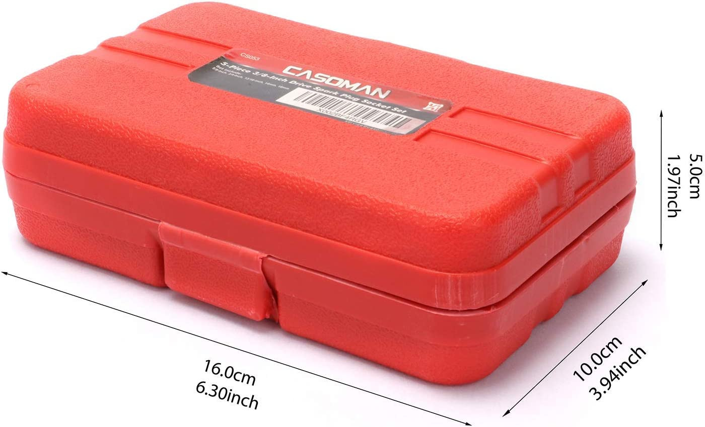 3/8-Inch Drive Spark Plug Socket Set, 6-Point, 5/8-Inch, 3/4-Inch, 13/16-Inch, 1