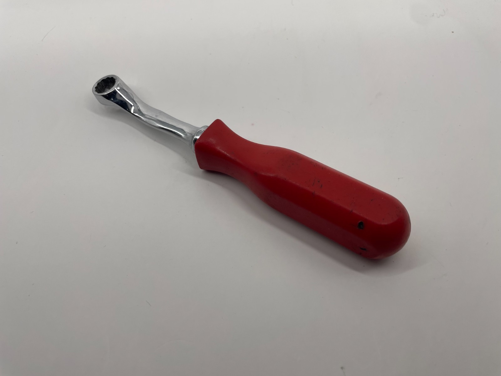 MAC Tools USA BOPA122 SAE 3/8” Single Box End Wrench, RED Hard Handle, 12 Point
