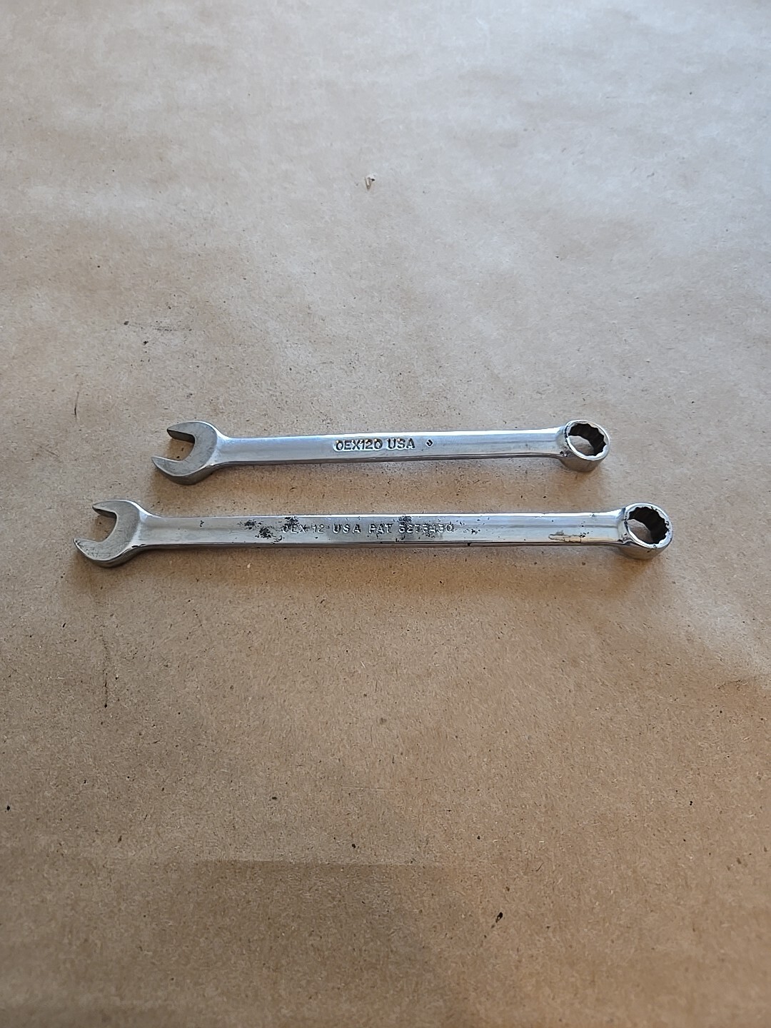 Snap On 3/8″ 12PT SAE Chrome Short Standard Combination Wrenchs OEX120,OEX12