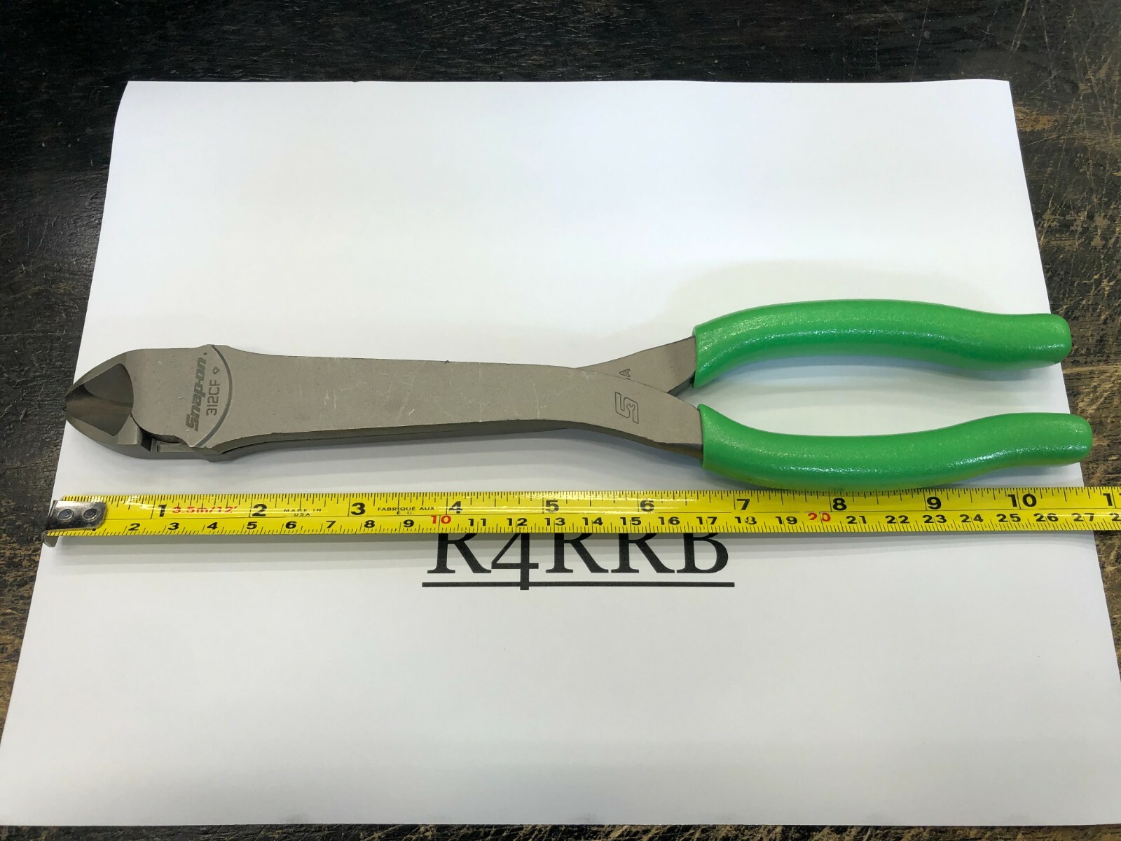 Snap-On Tools USA NEW GREEN 11″ VectorEdge Heavy Duty Diagonal Cutters 312CFG