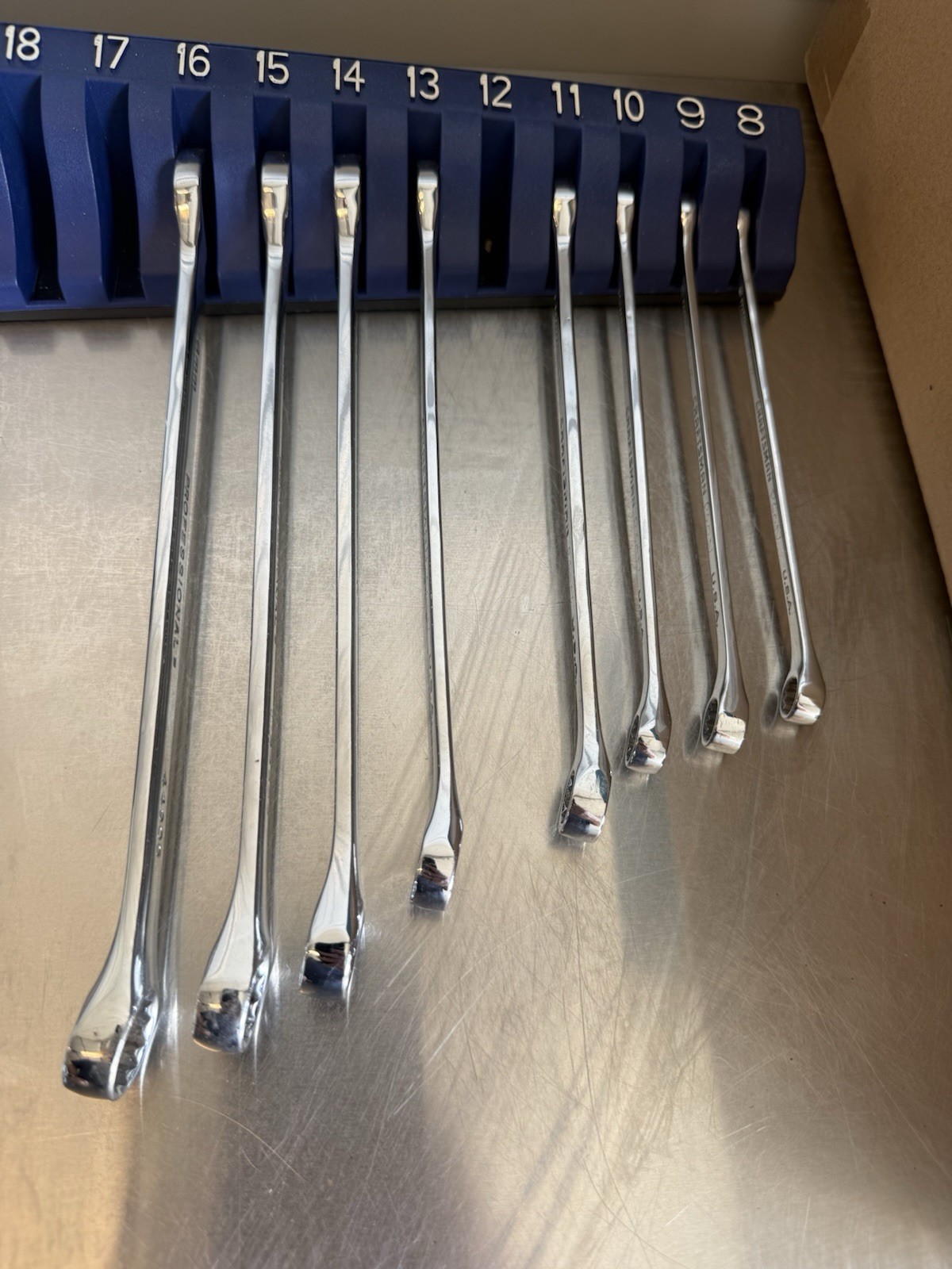 Mac Tools 9 PC Metric Combination Wrench Mixed Set 12 Point USA