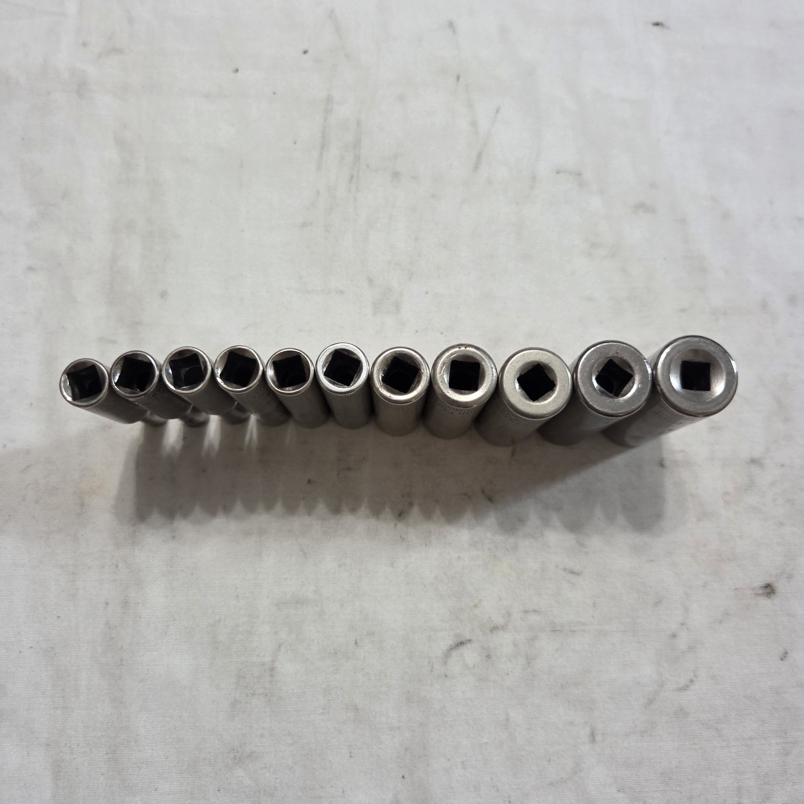 Craftsman 11pc Metric 4mm-14mm 6Pt Deep Socket Set 1/4″ Drive G, G1 Series – USA