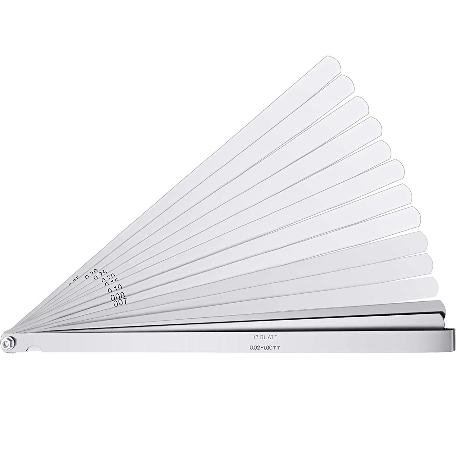 17 Blades Long Feeler Gauge 0.02-1.00 mm, Stainless Steel Dual…