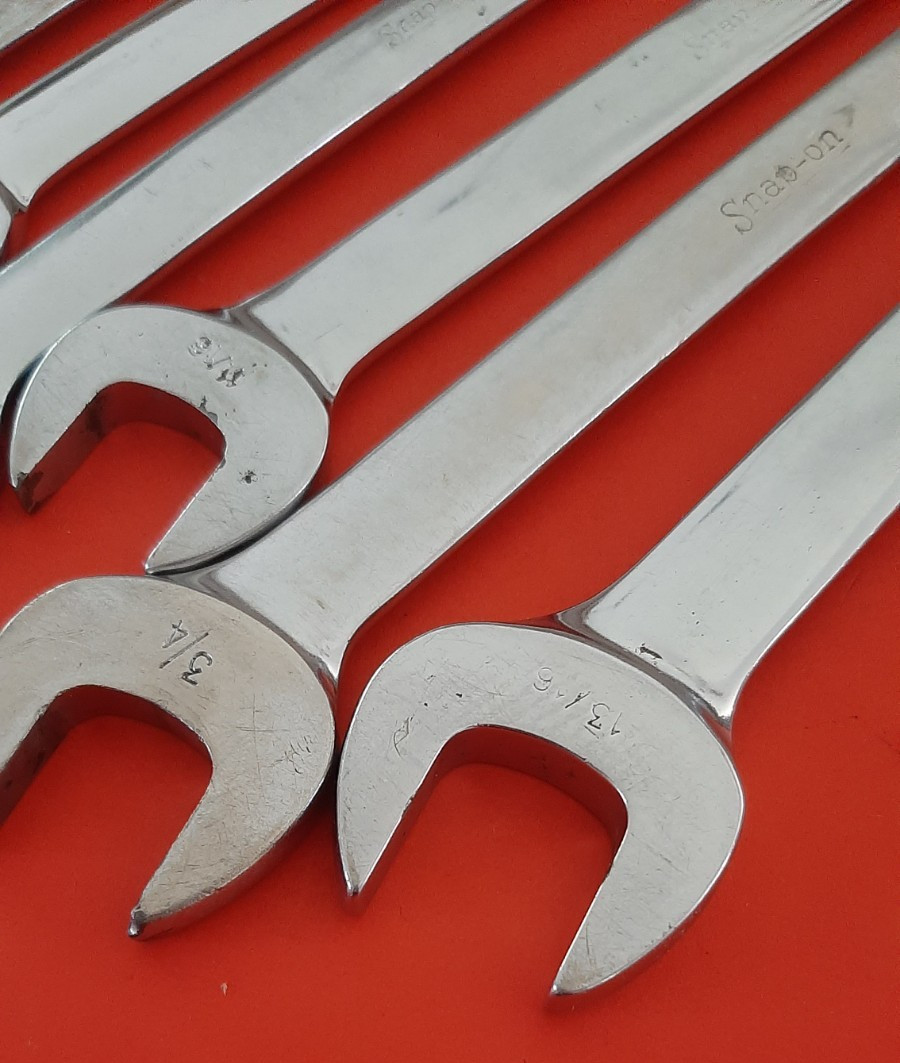 Vintage Snap-on Tools USA 7pc SAE Combination Wrench Set 3/8″ – 3/4″ OEX 601