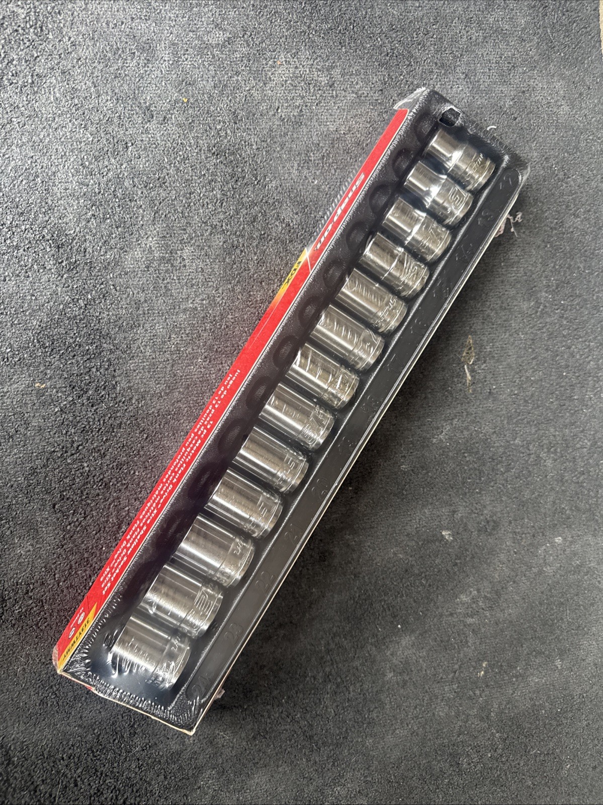 For Snap-on 313YTWMY 1/2″ Dr 6pt Metric Flank Drive Xtra Shallow Socket 13pc Set