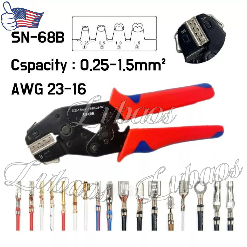 SN-68B Crimping Plier Crimper Tool 0.25-1.5mm² for Dupont,TE,JST,Molex Terminal