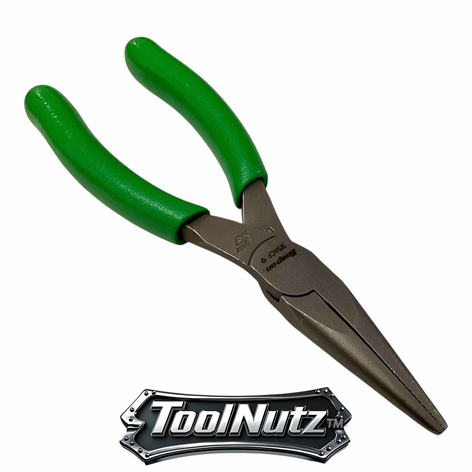 Snap-on Tools NEW 95ACFG 6″ GREEN Soft Grip Rounded Jaw Needle Nose Pliers USA