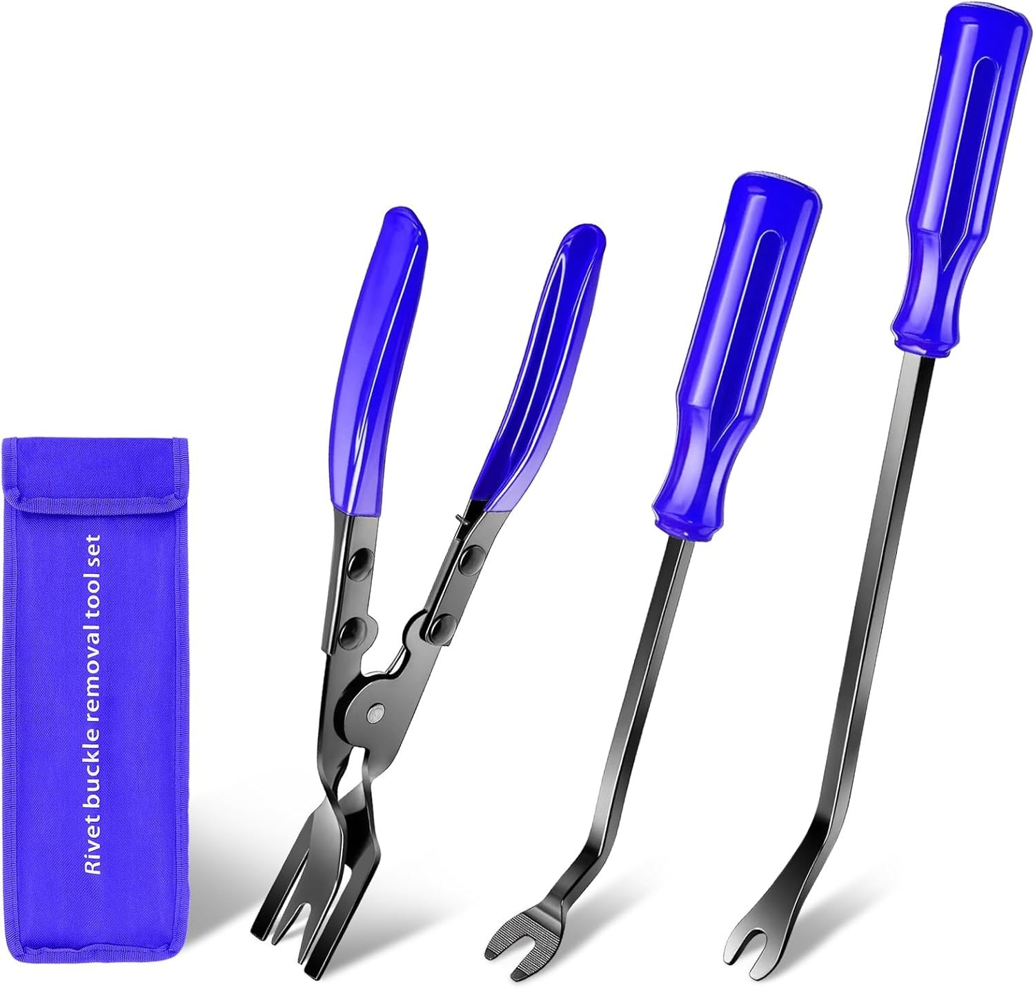 Ergonomic Auto Trim Repair Tool Set – Pliers, Fastener Remover & Storage Bag