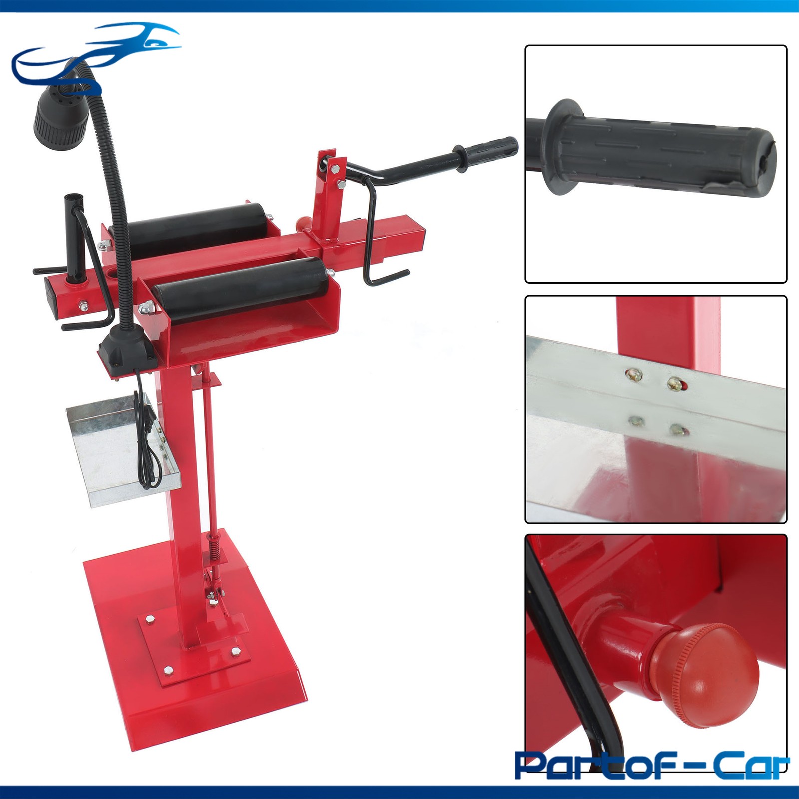 Heavy Duty Car Tire Spreader Tire Changer Repair Tires Tool w/LED Light Manual