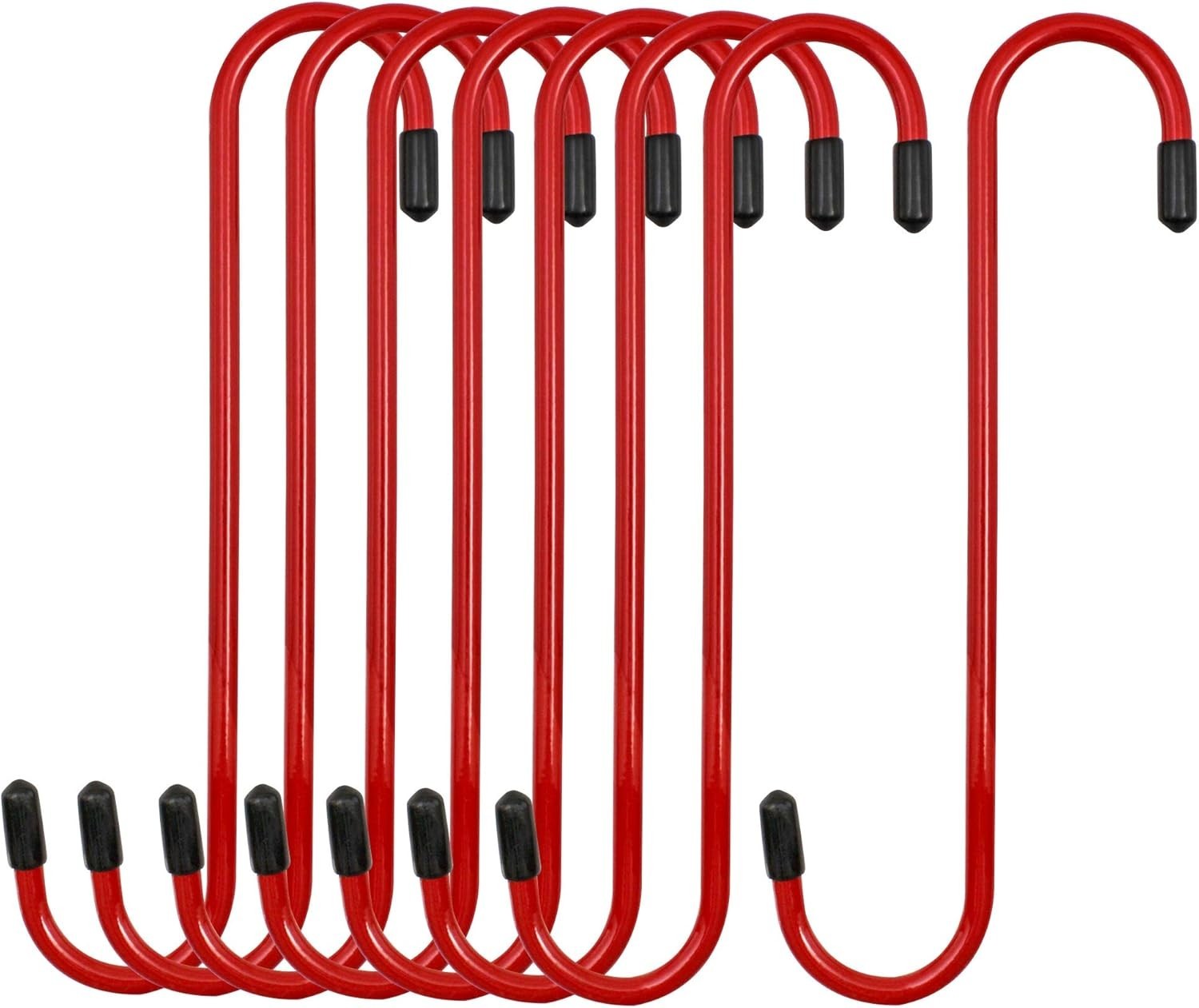 4LIFETIMELINES Brake Caliper Hanger Hooks, Durable Steel, Red Pack of 8,
