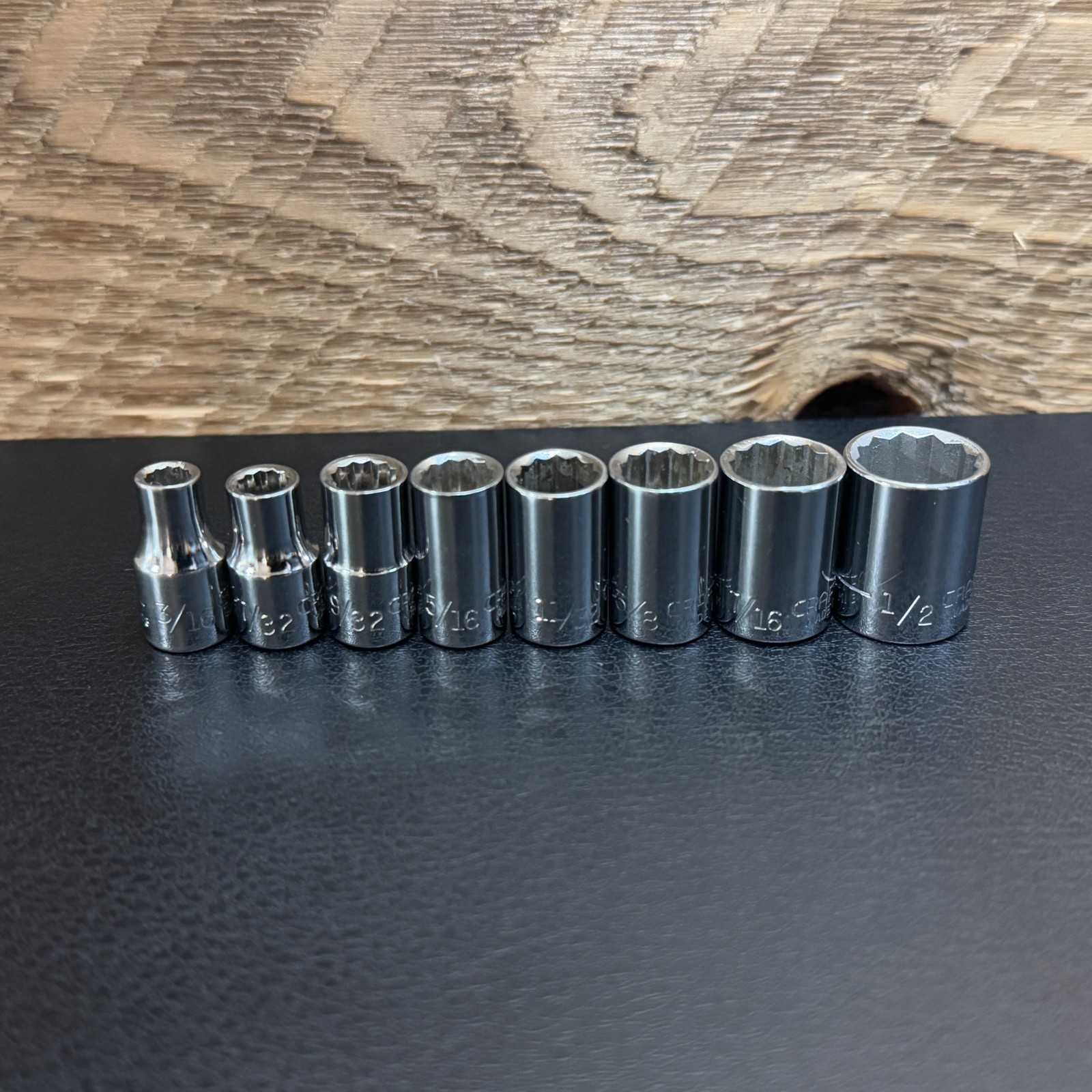 Craftsman USA 1/4 Drive SAE Socket Set 8pc 3/16-1/2 (less 1/4) 12PT -G- Series