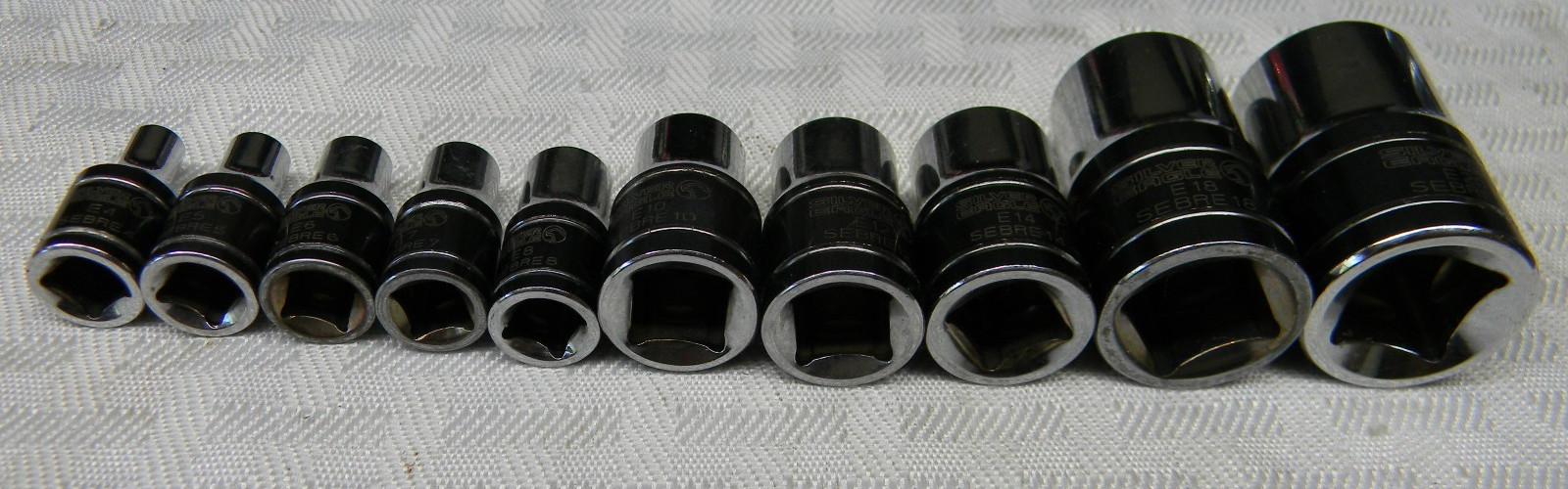 MATCO TOOLS SILVER EAGLE 10PC COMBINATION DR E TORX SOCKET SET E4-E20 MINUS E16