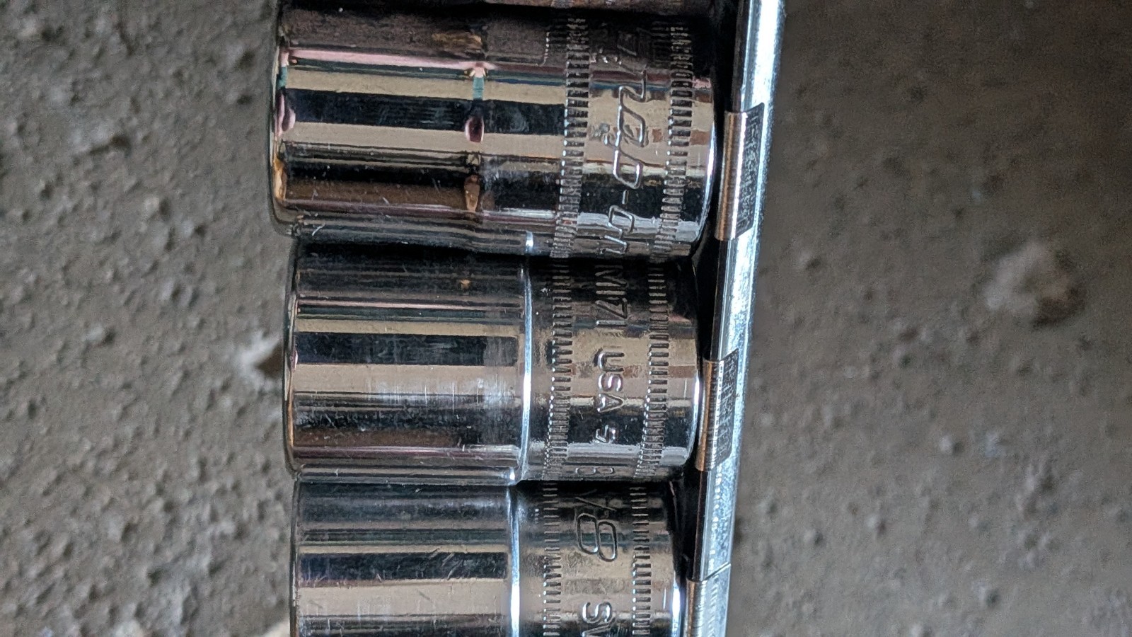 13 Snap-on Socket Set 1/2″ 23mm 22 21 20 19 18 17 15 14 13 12 11 10 Metric 12pt