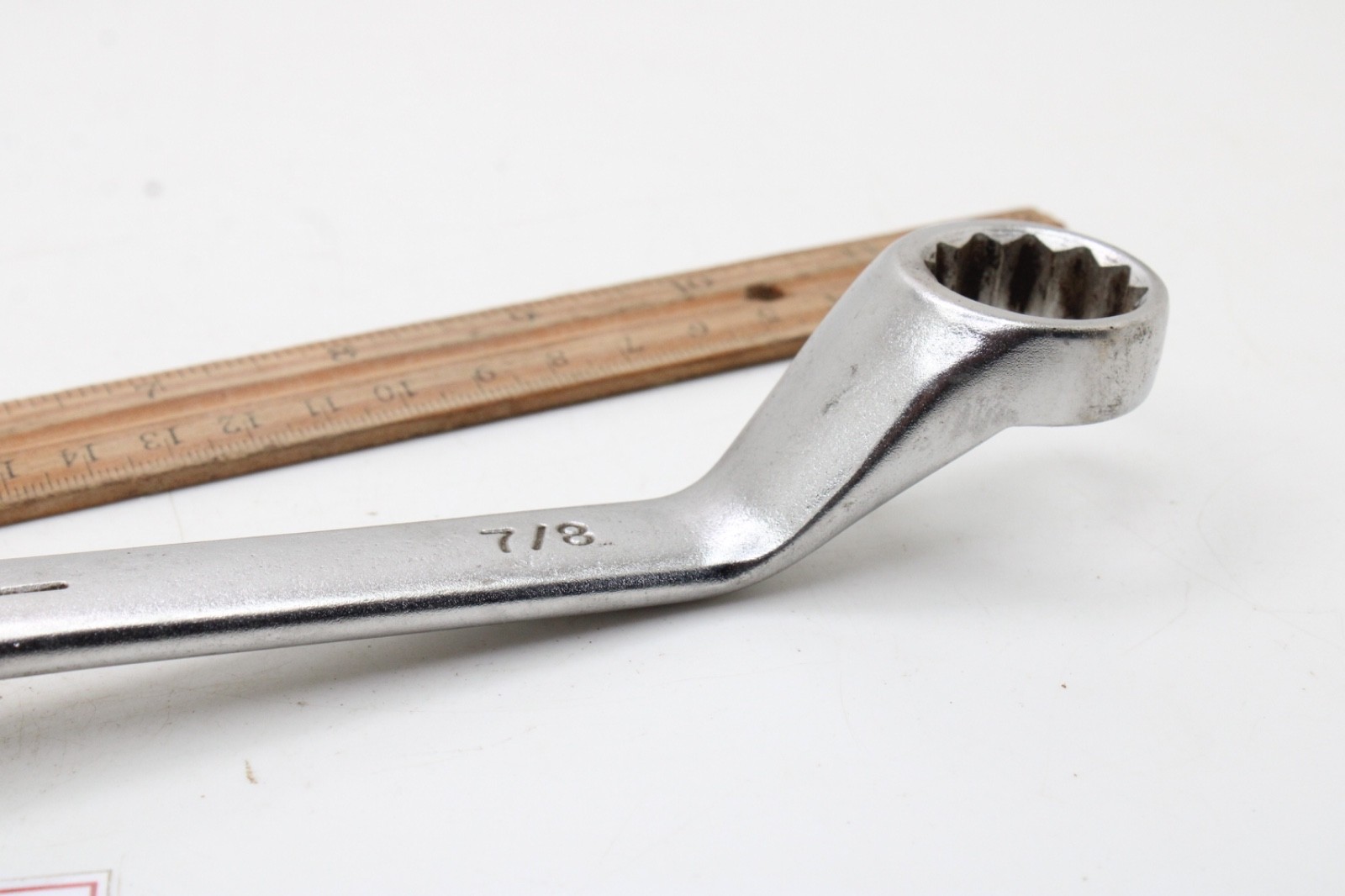 Napa Tools NDF 108 7/8″ x 3/4″ 12 Point SAE Offset Box-End Wrench 11.5″ USA