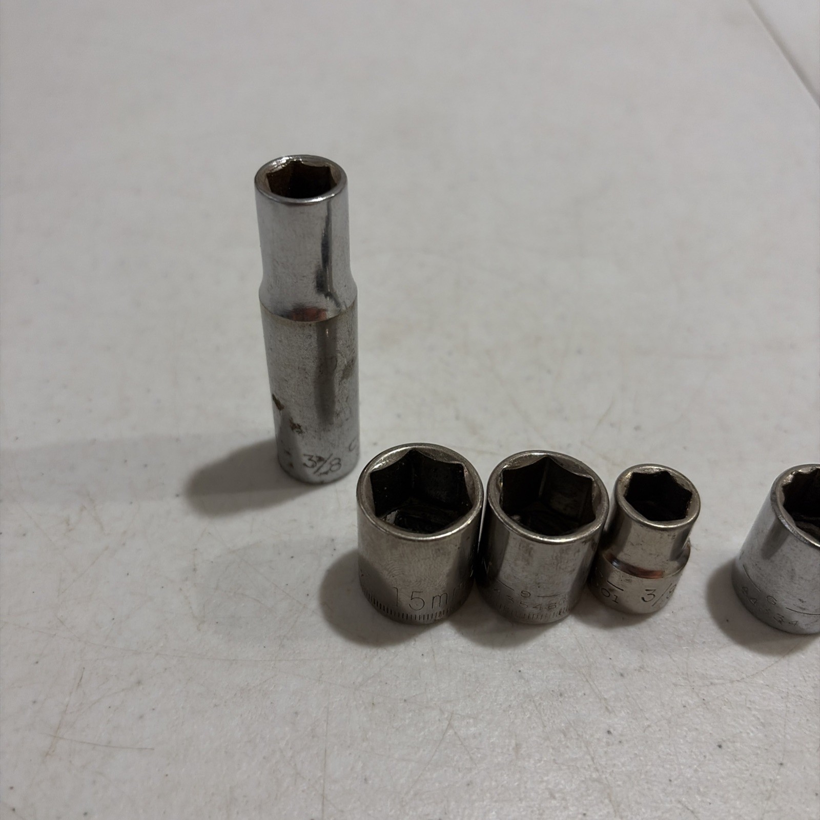 Craftsman Socket Lot 16 SAE & Metric 6 & 12 Point Sizes In Description