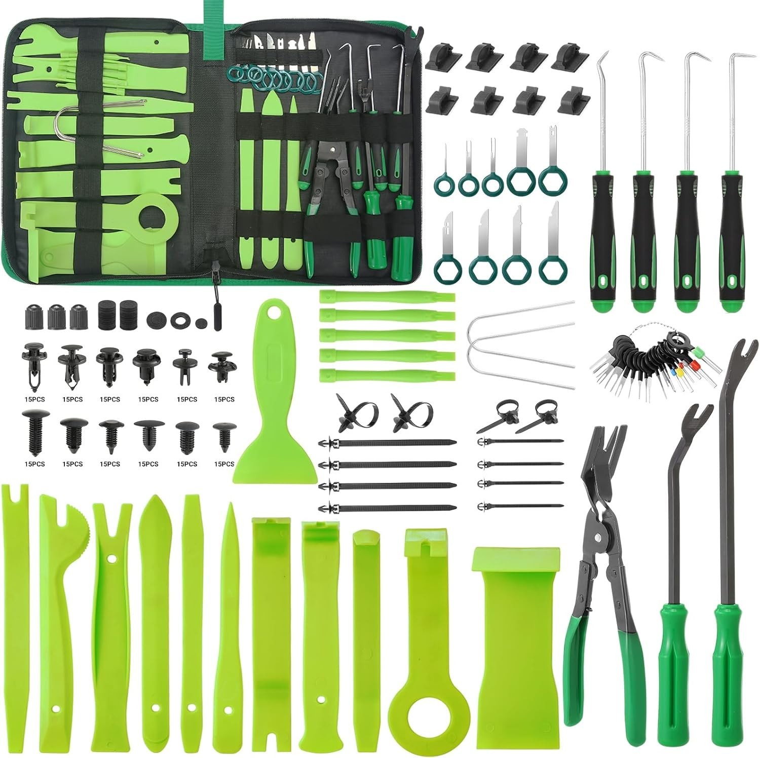 415Pcs Trim Removal Tool, Car Panel Door Radio Removal Kit, Auto Push Pin Bum…