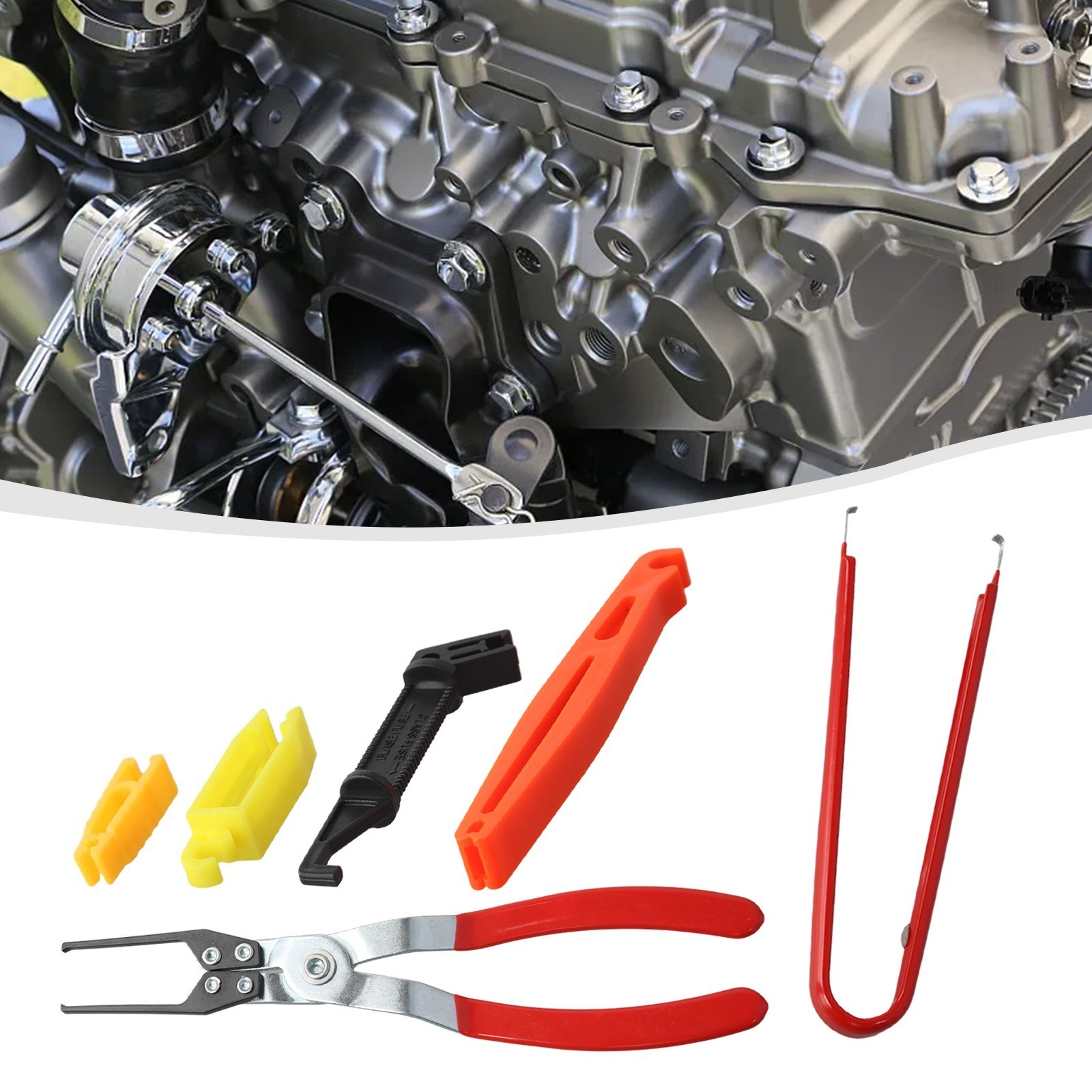 Vehicle Relay Fuse Puller Tool Set Made of ABS Metal and Stainless Steel 4 Pack