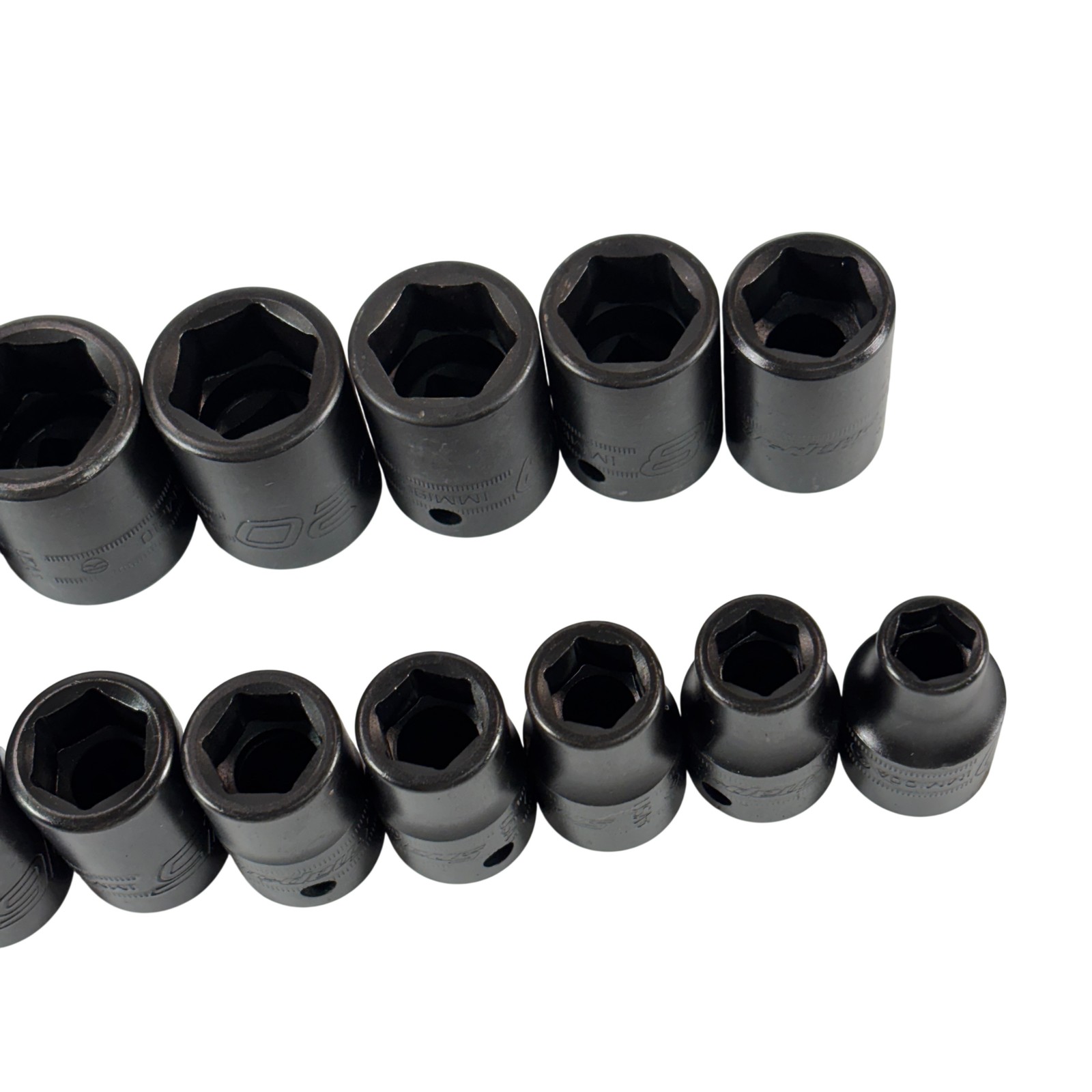 Snap-on Tools 315IMMYA 15pc 1/2″ 6pt Metric Flank Drive Shallow Socket Set