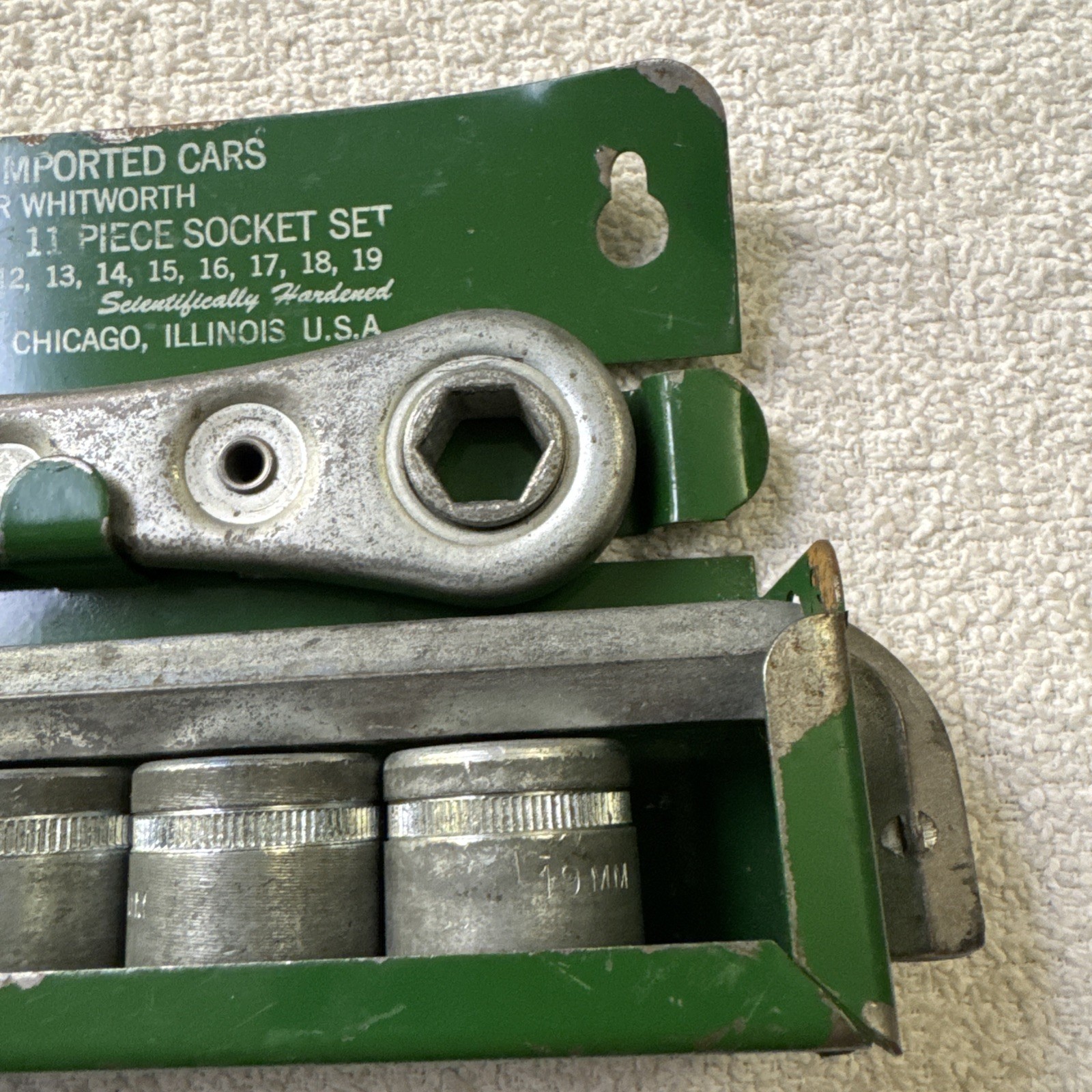 Indestro MFG. CORP. Socket Set No.1453 MM Metric Sizes 11pcs & Stand ( Read )