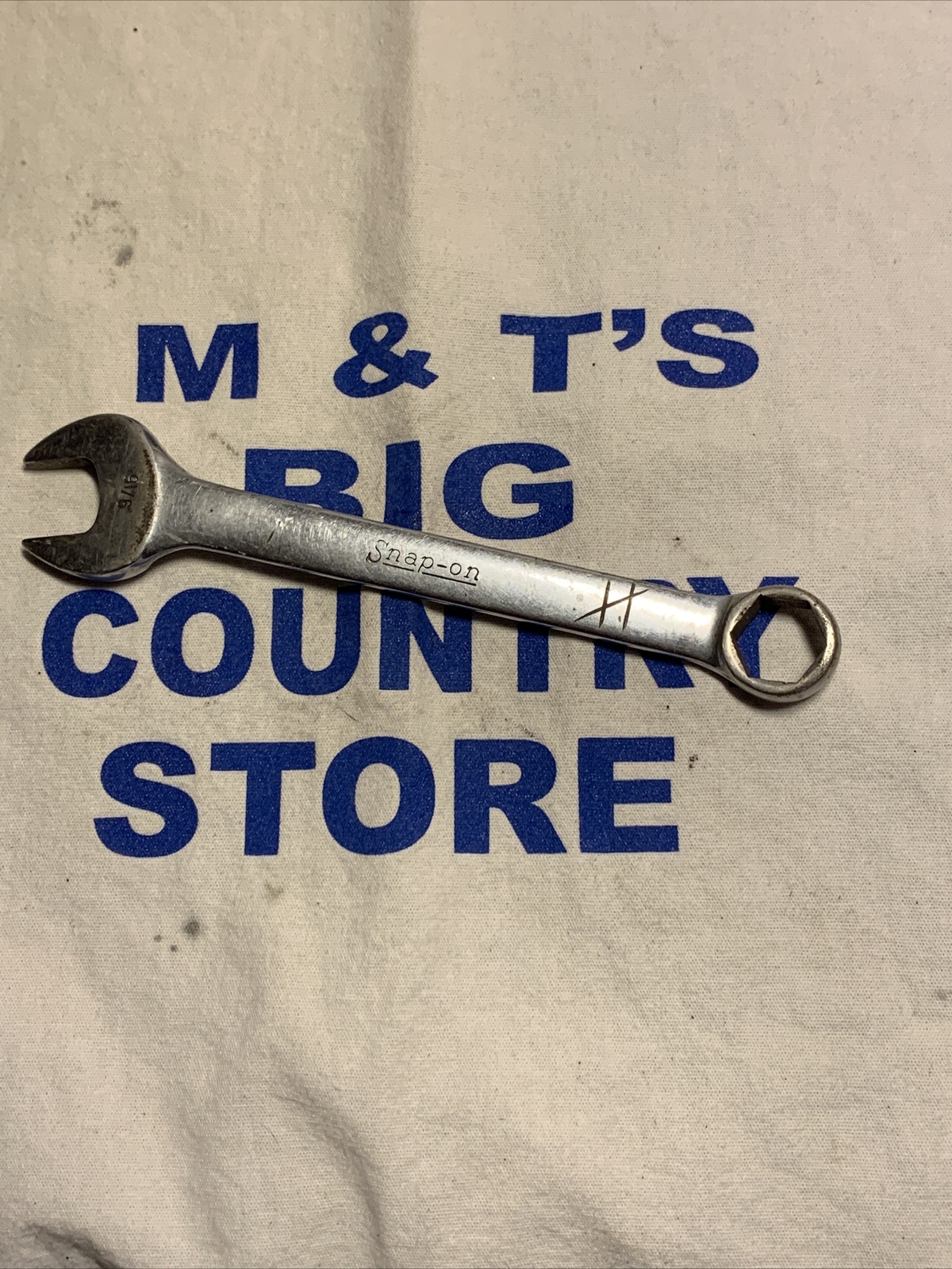 1966 Snap-on Tools 9/16″ Short Handle Offset 6pt Combination Wrench OXA-180