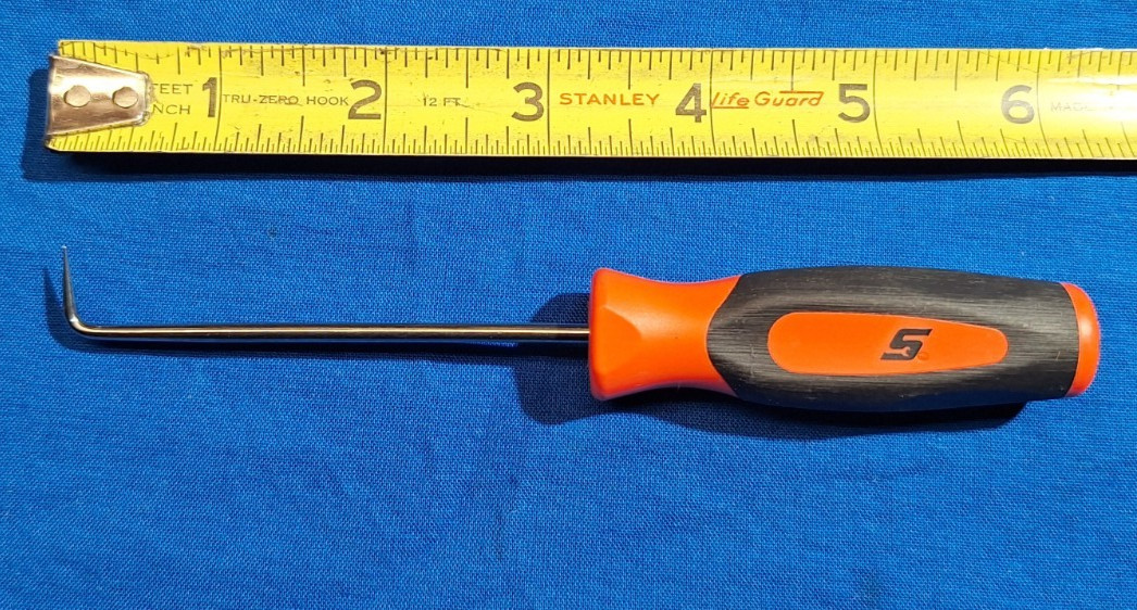 Snap-On SG3ASH90C 6″ long right angle 90° Tip pick with ORANGE handle BRAND NEW