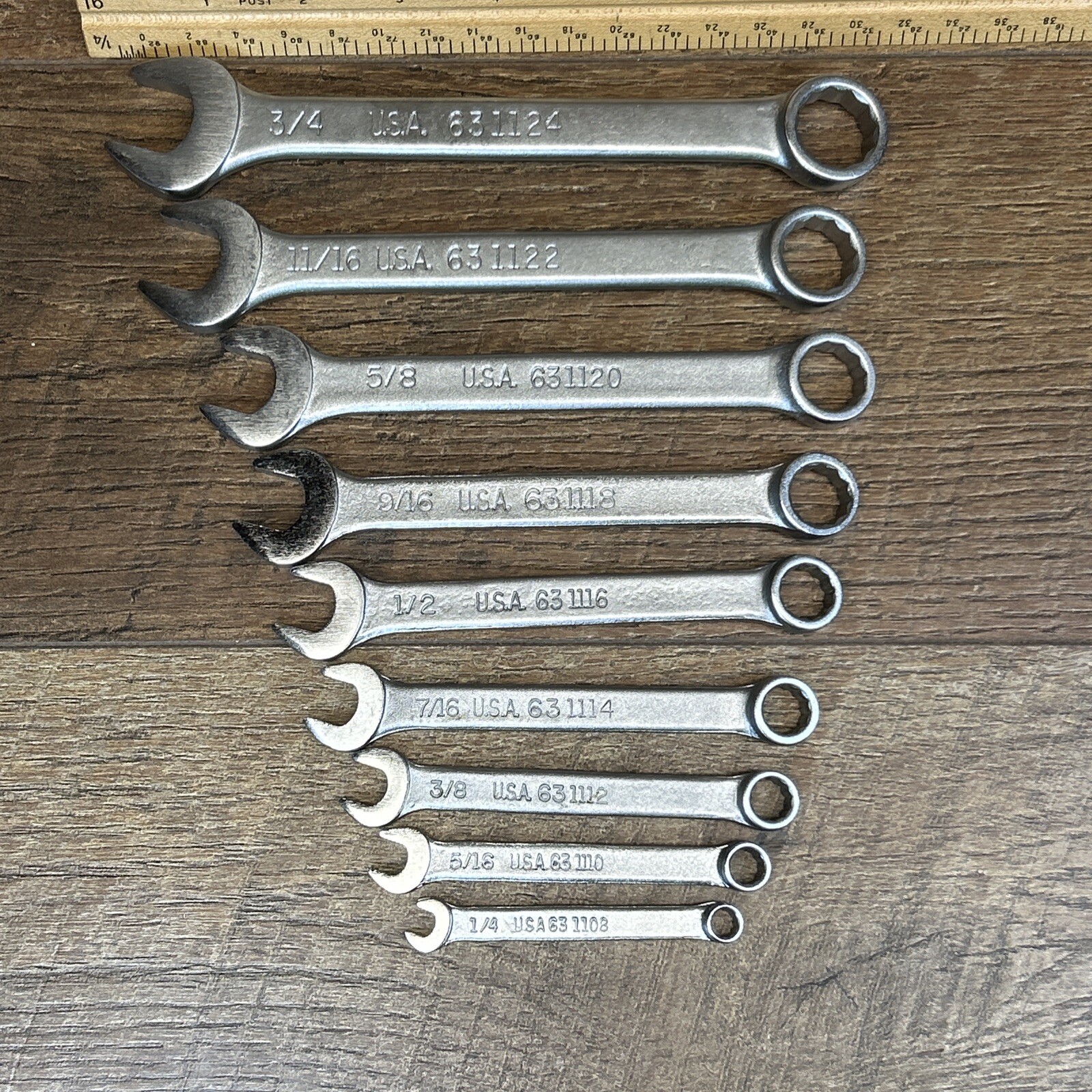 Vintage Easco 9 Piece Wrench Set Combination 3/4 to 1/4 » USA Made