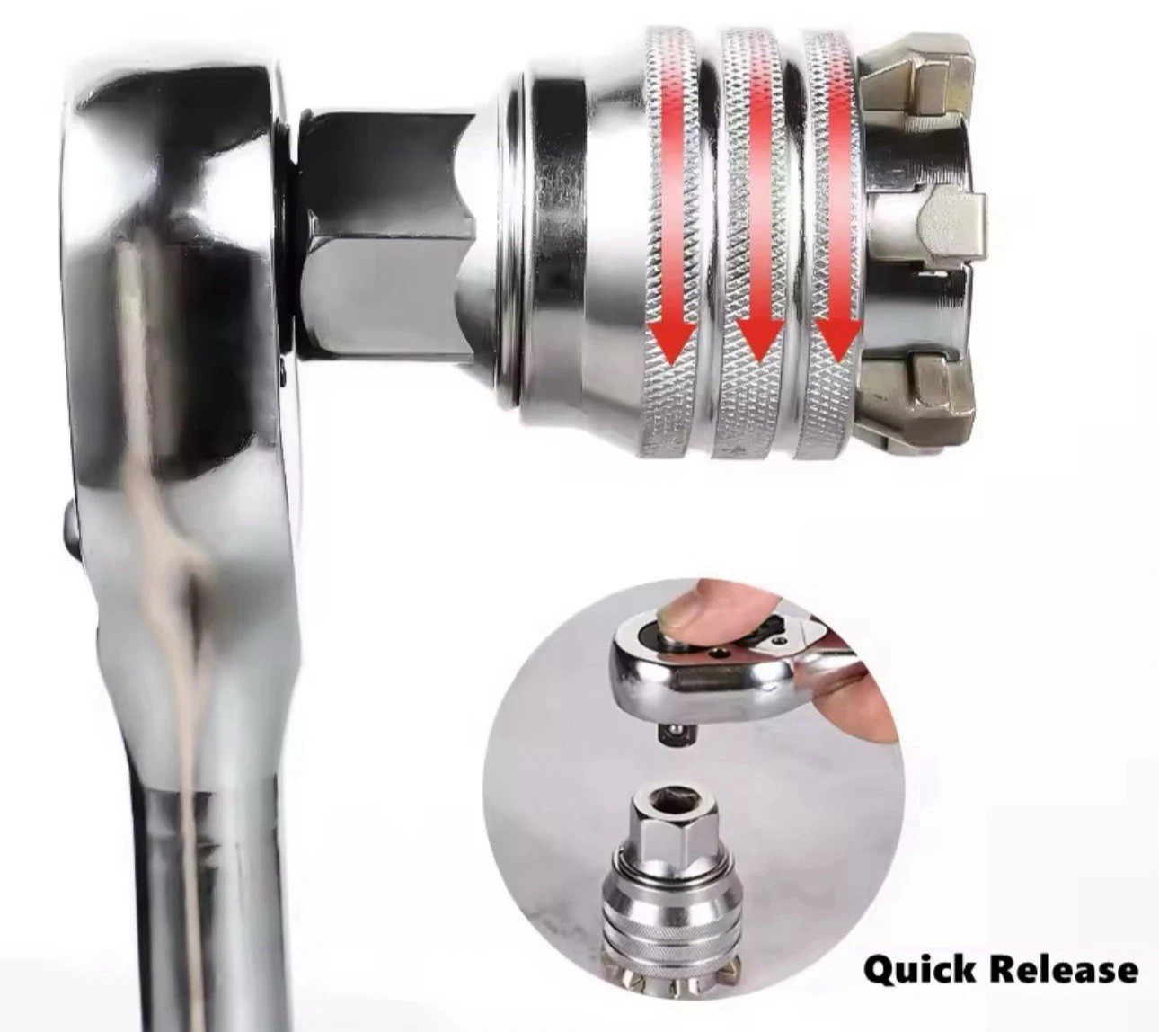 Universal Socket Adapter 10-19mm Adjustable Magic Wrench Sleeve 3/8 Drive