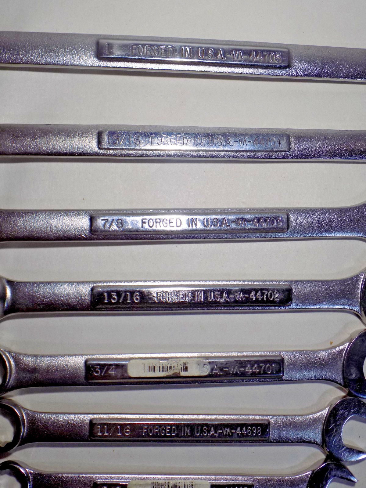 XLNT 27 Pc. USA Craftsman -VA- 7-19MM/1/4″-1″ Combo Wrench Set-CLEAN
