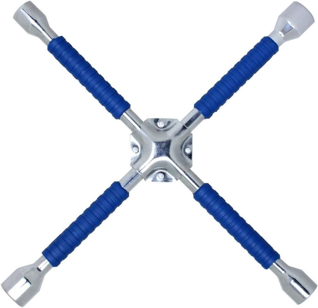 Heavy Duty 16 Inch Blue Lug Wrench with Non-Slip Grip – Professional Performance