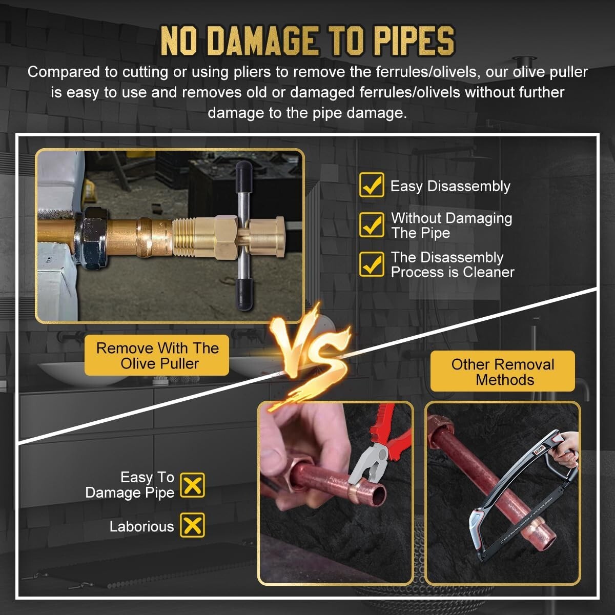 Corrosion-Resistant Olive Puller for Brass Pipes – Easy & Efficient Removal Tool