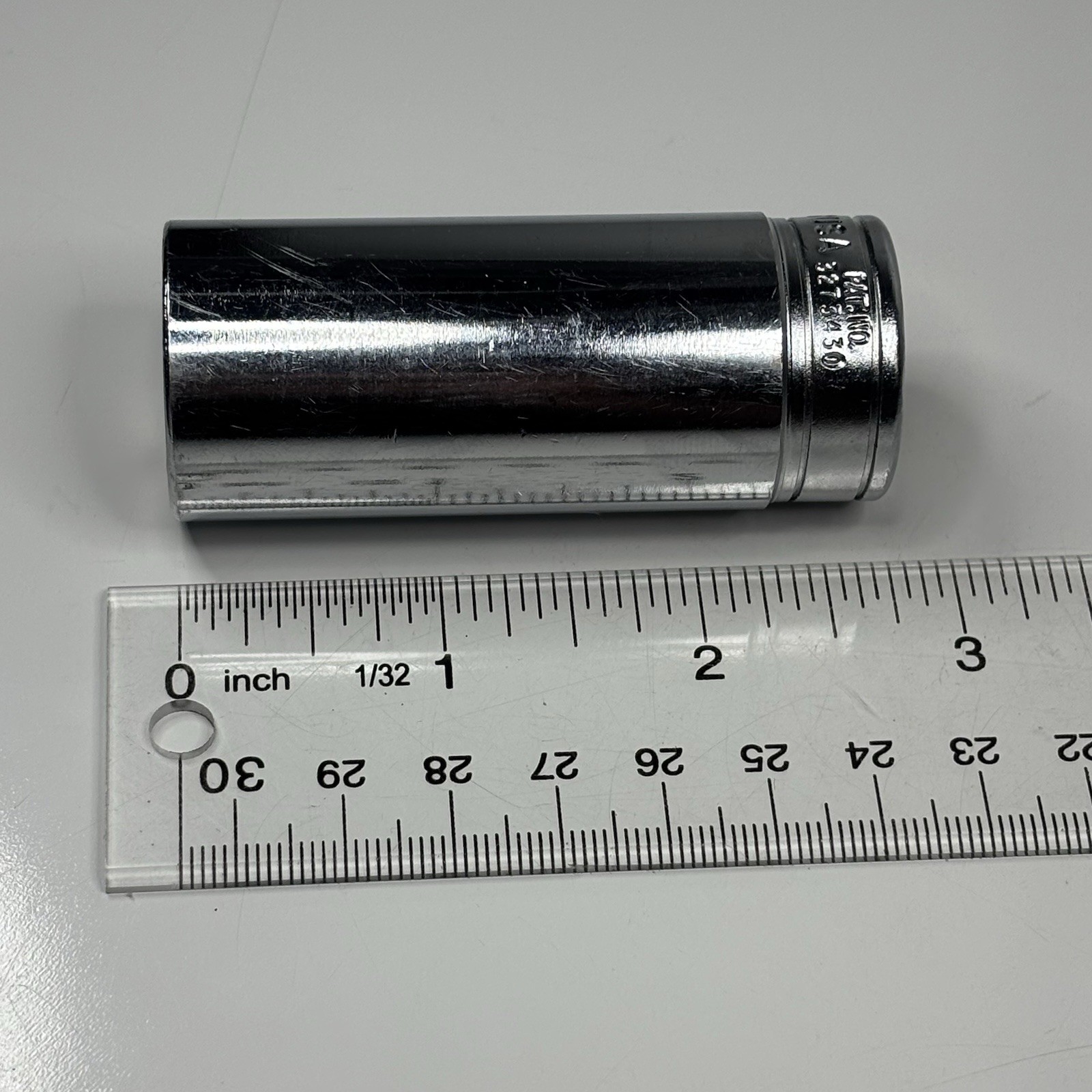Snap On Tools SFS281 3/8 Dr 6Pt SAE 7/8 Flank Drive Deep Chrome Socket USA VTG