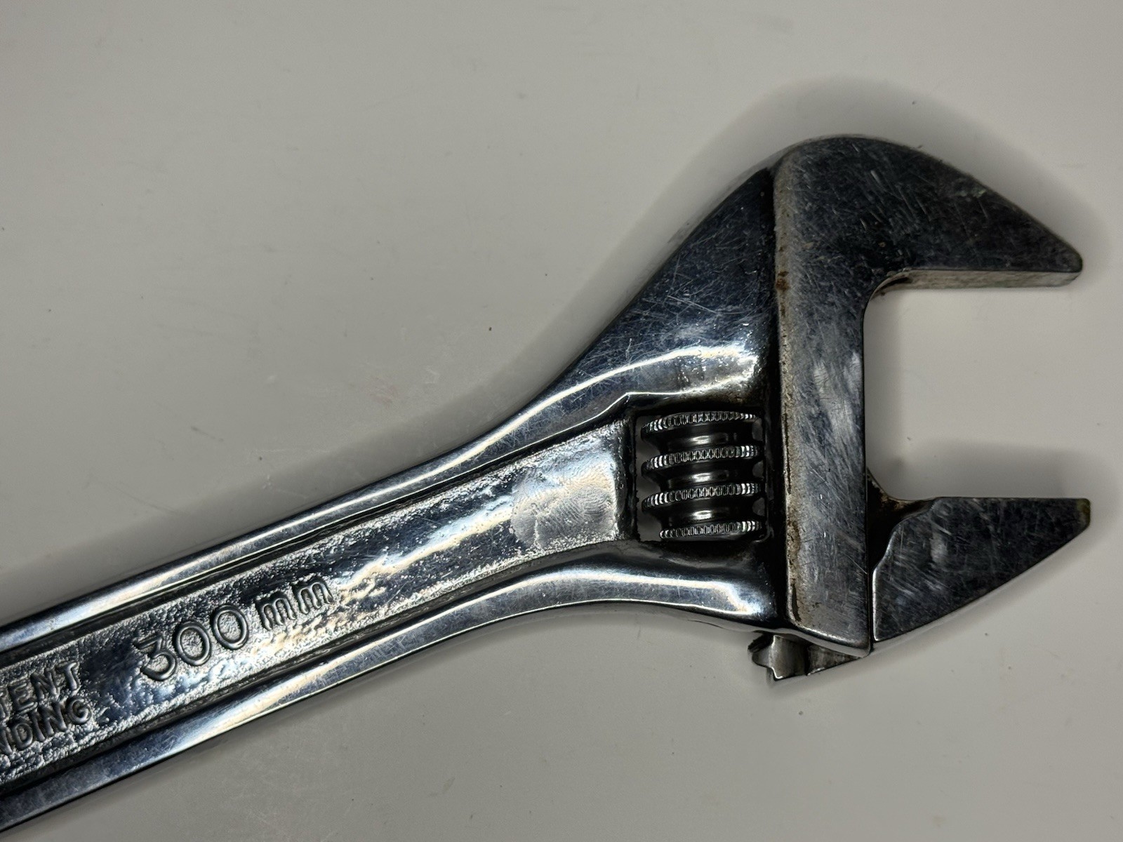 Snap-on Tools USA AD12 12’ Long Chrome Full Polished Adjustable Wrench Vintage