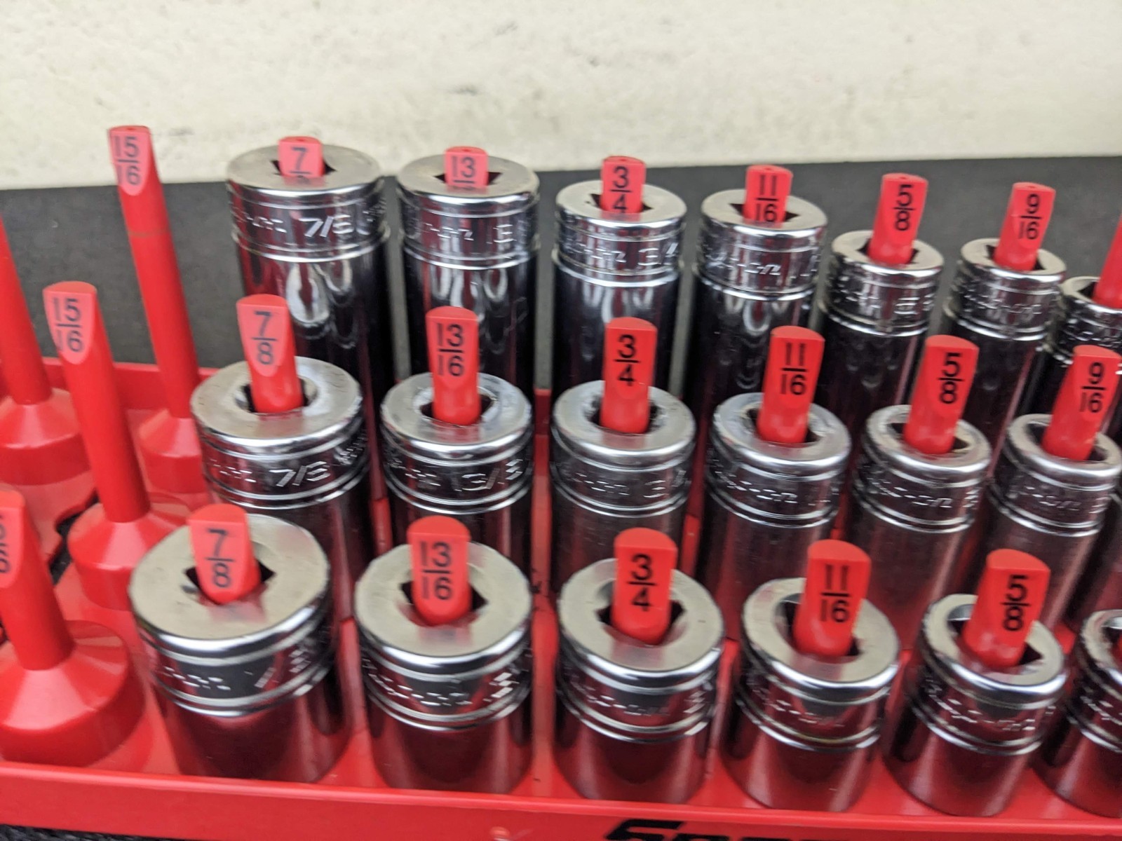 #bo723 Snap On USA 39pc 3/8″ Drive SAE 6 Point Shallow Semi Deep MASTER SET