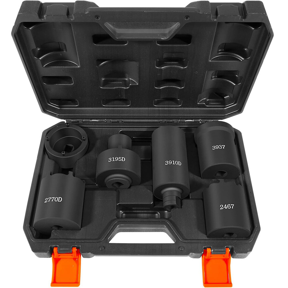 6 pcs Spindle Nut Socket Set 41660D 4WD Axle Hub Lock Nut Socket Remover Puller