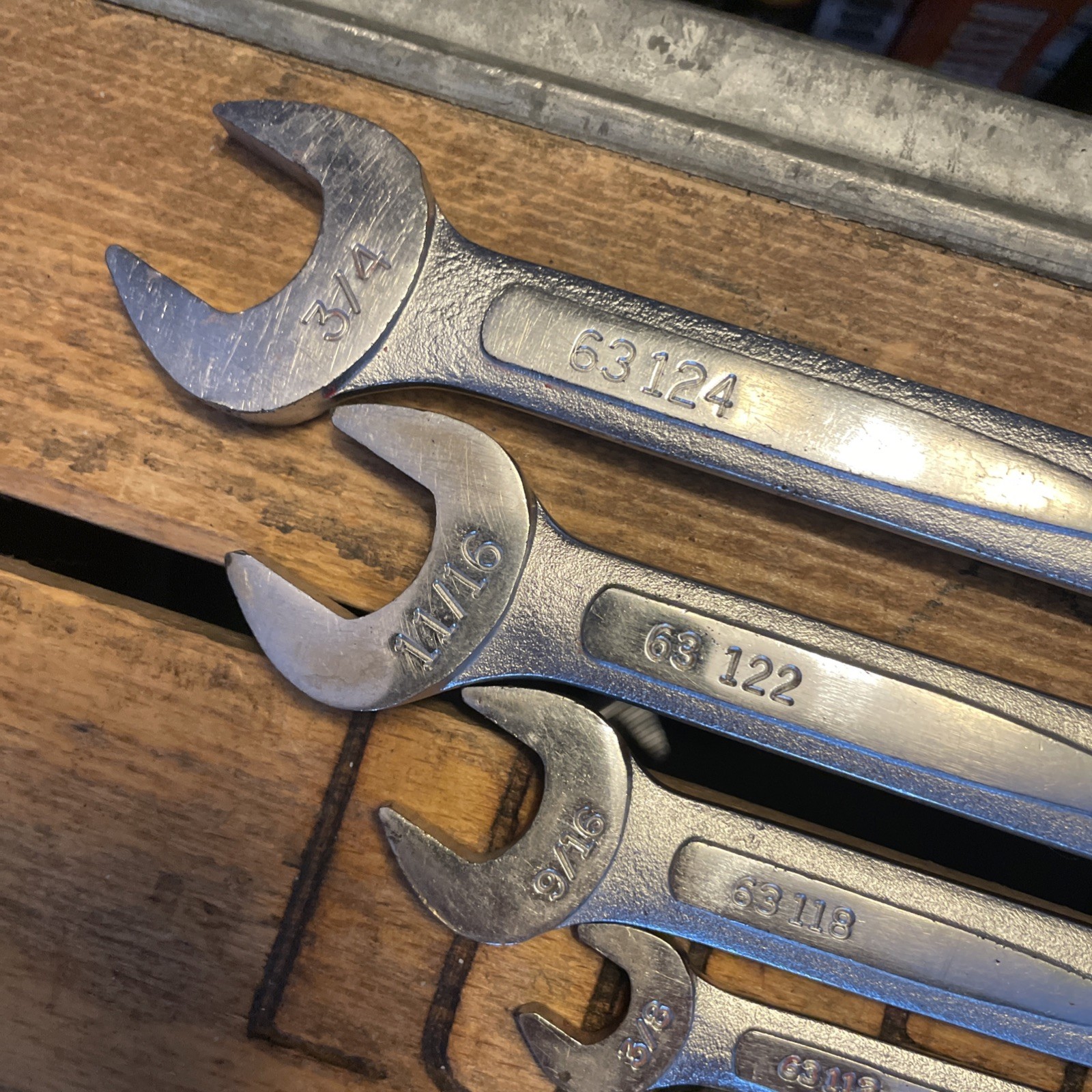 Vintage Easco 6 Piece SAE Wrench Set Combination 3/4” To 1/4″ Made IN USA LOT