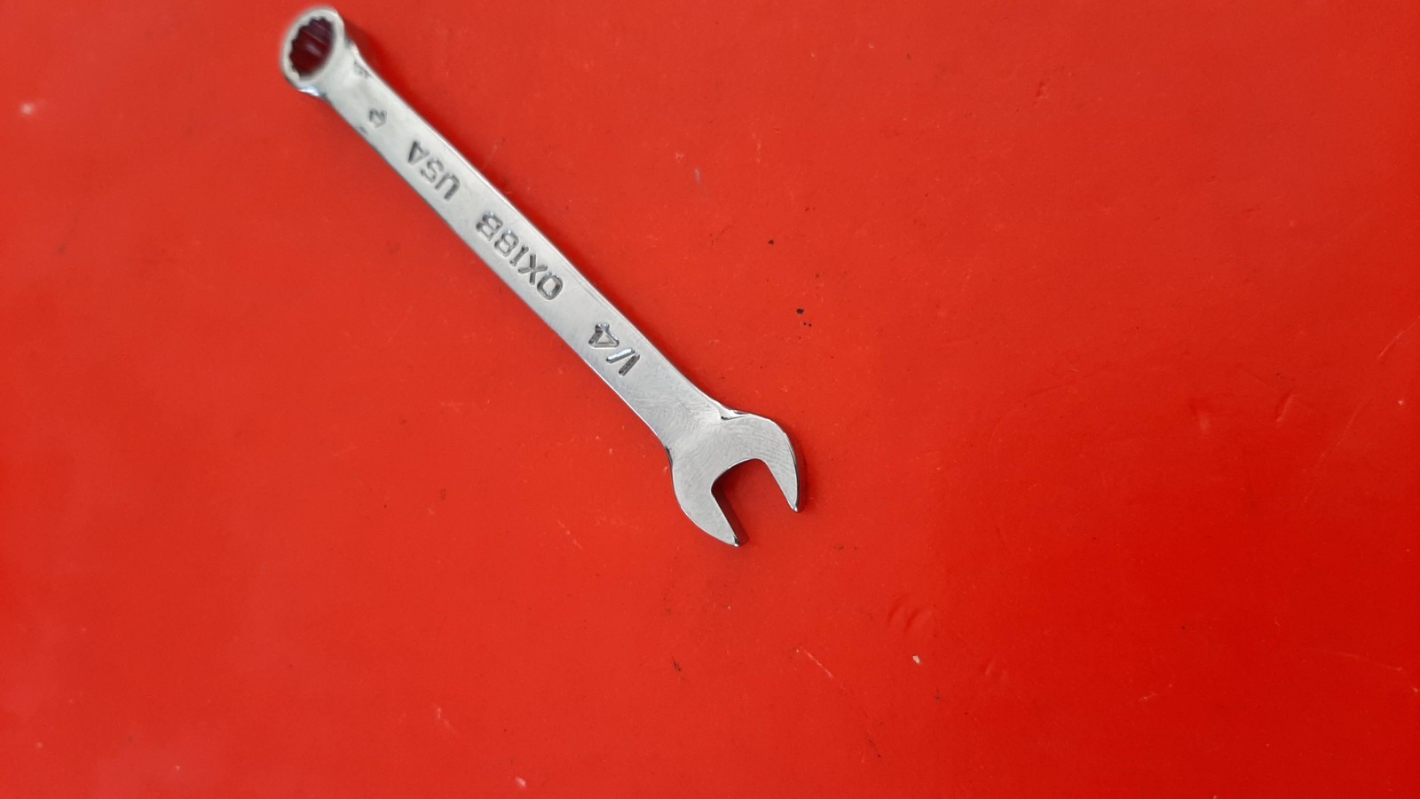 Snap-on 1/4″ 12Pt Point Midget Length Combination Wrench OXI8B ENGRAVED 123