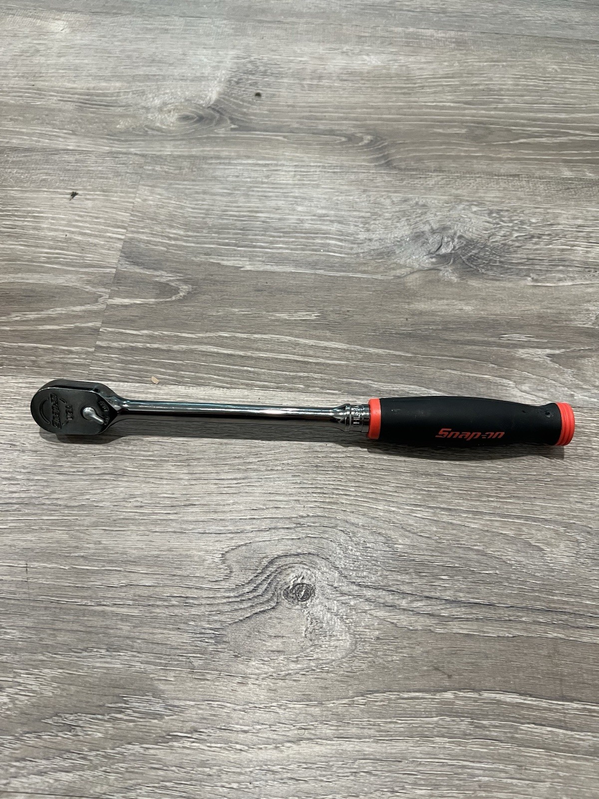 New Snap-on™ 3/8″ Drive Red Soft Grip Chrome 12 1/2″ Ratchet FHL80 Dual 80 Tech