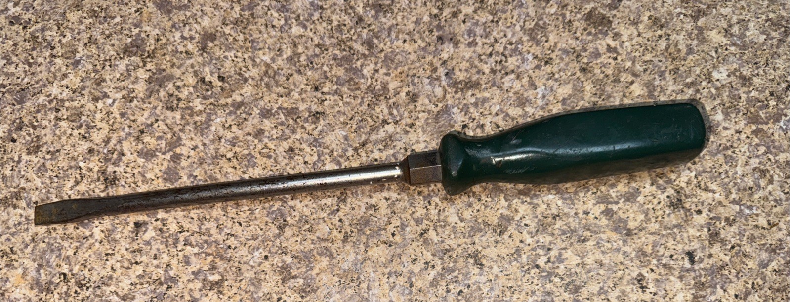 S-K Tools 81004 3/8” x 12.5” Flat Tip Slotted Screwdriver Green Handle SK