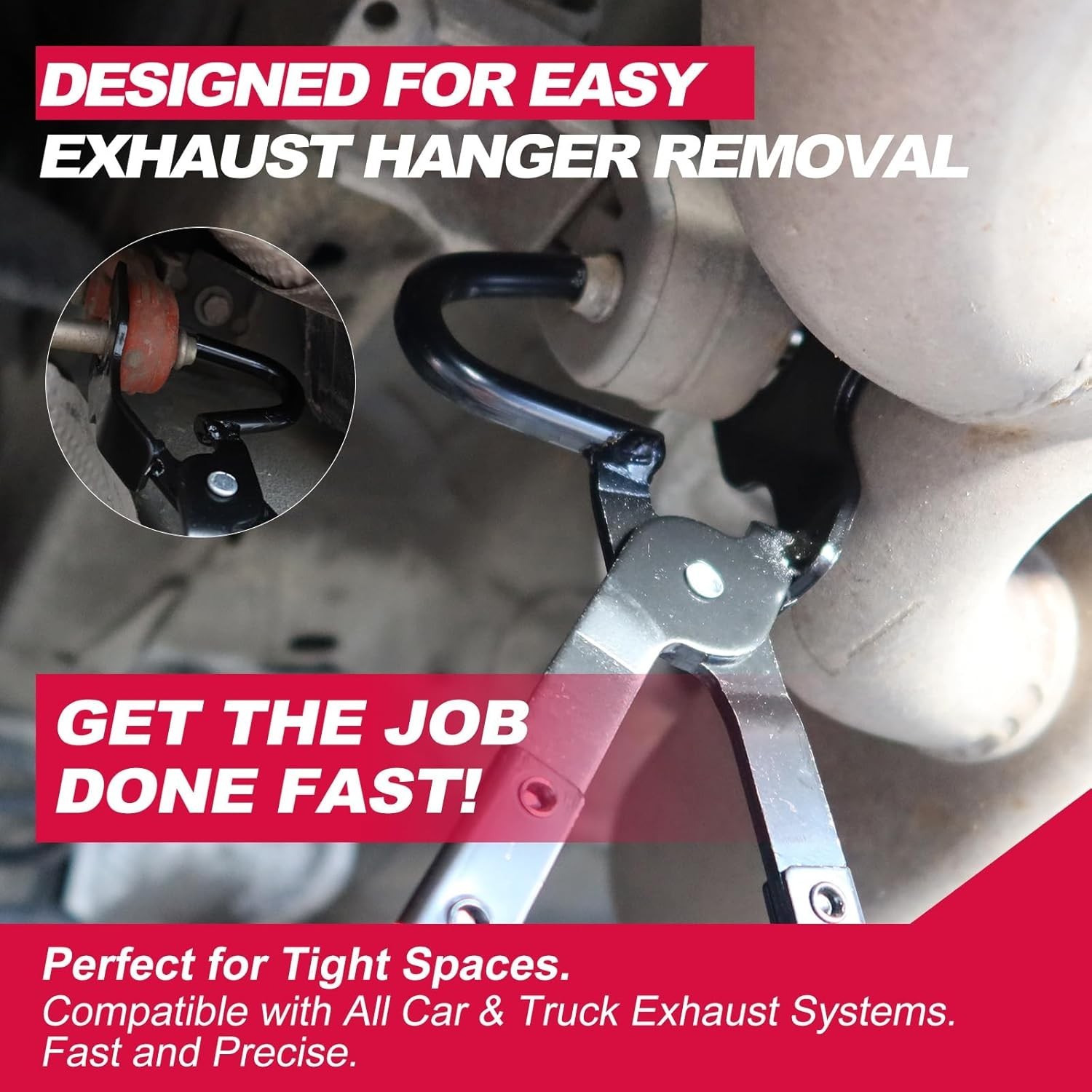 Exhaust Hanger Removal Tool, Heavy-Duty Exhaust Hanger Pliers for Car & Truck…