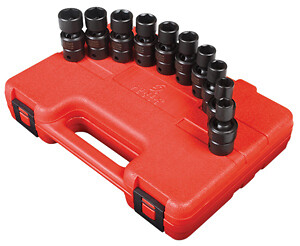 Sunex Tool 3657 10 Piece 3/8″ Drive Swivel Impact Socket Set 10-19Mm