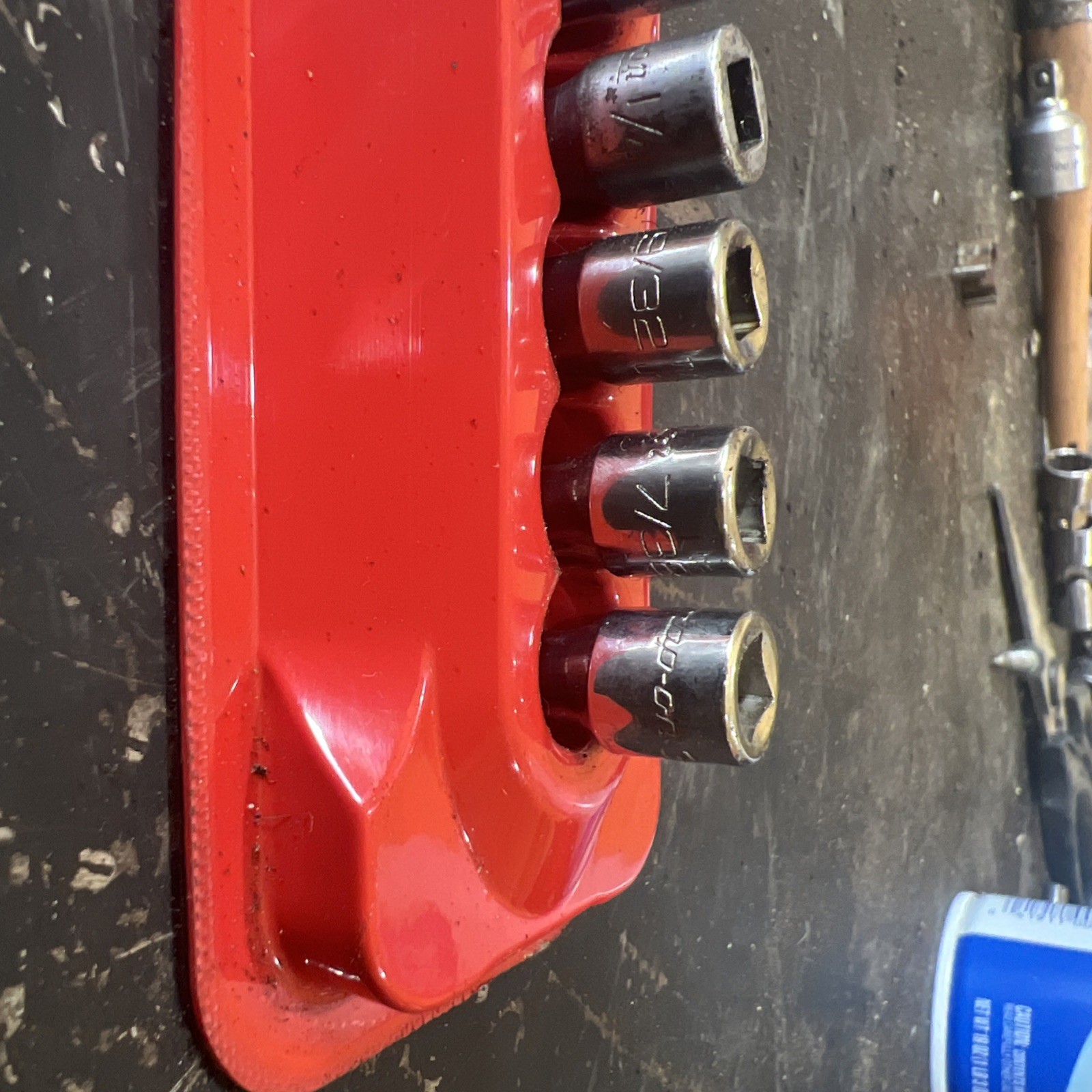 Snap On USA 1/4″ Drive SAE 6 Point Socket Set 10 Pc TM06-TM18 3/16-9/16