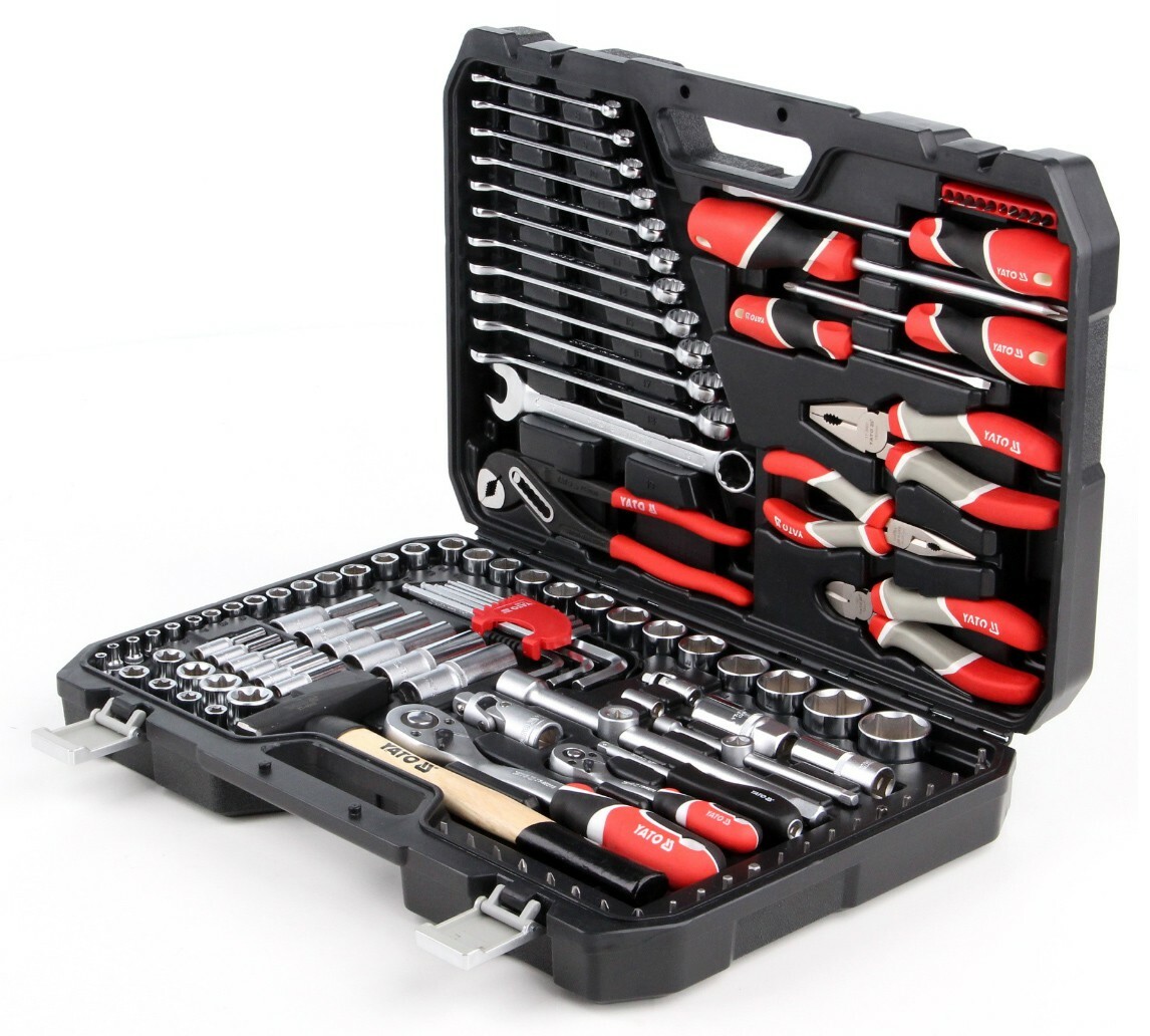 Yato YT-38901 122 Pc 1/2″ Mechanic Tool Set Ratchets Pliers Screwdrivers/Keys