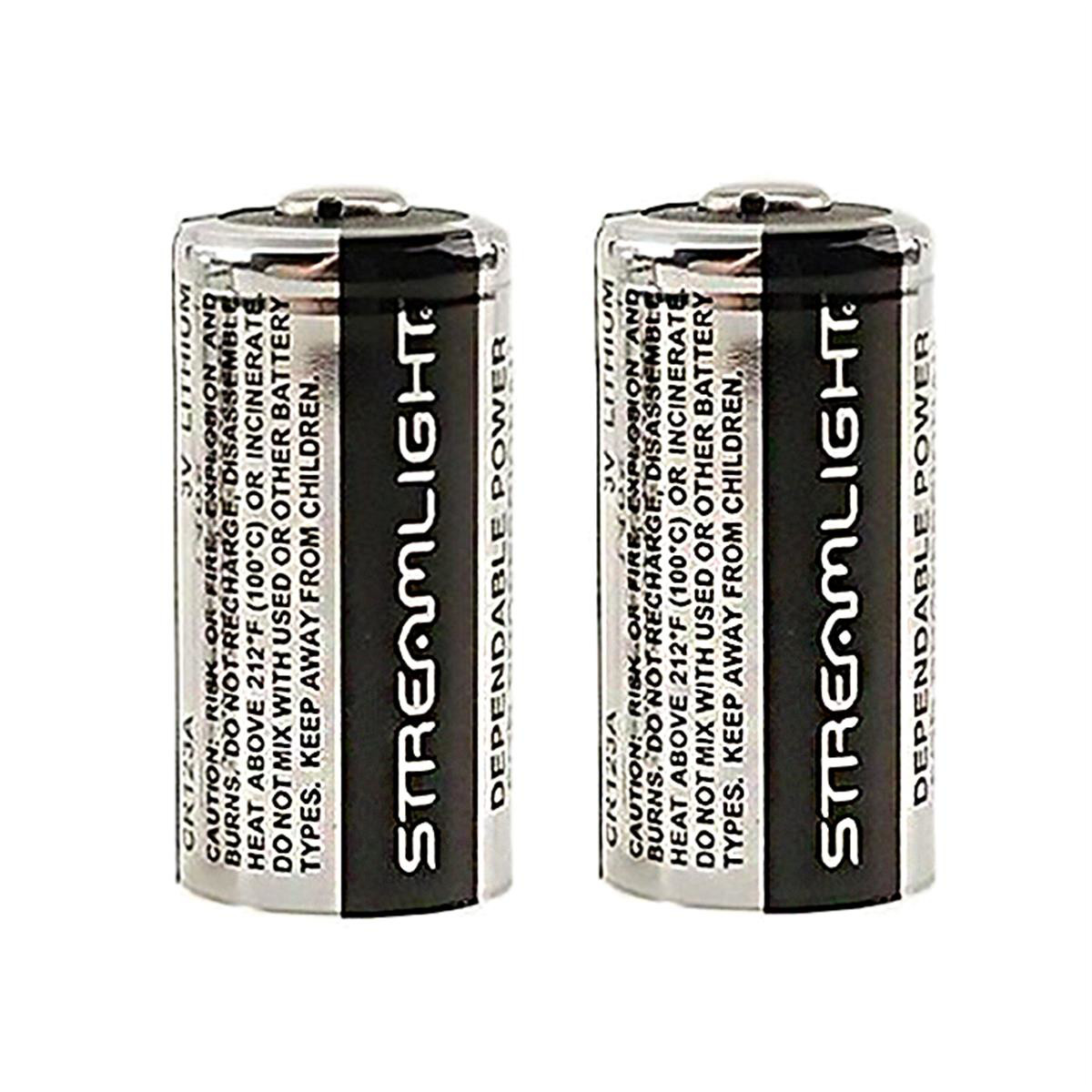 Streamlight CR123A Lithium Batteries – 2pk – Silver
