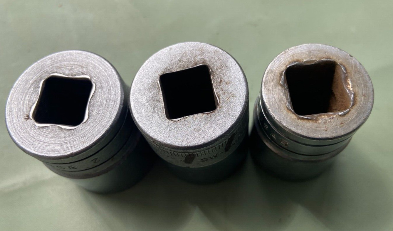 3 Snap-On 1/2 Drive 12 point SW-321 1» SW261 13/16» SW3001/2 15/16