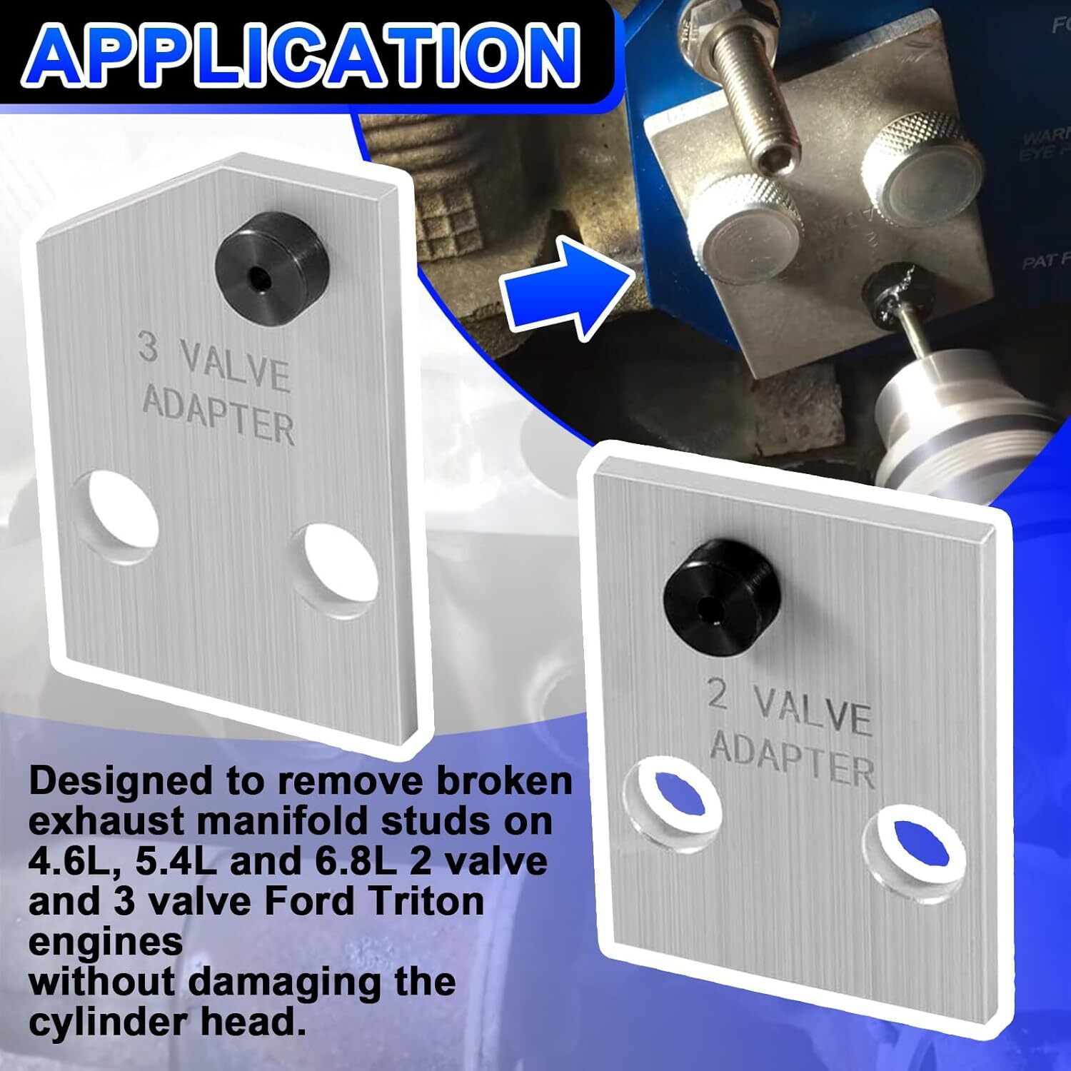 68500 Manifold Drill Template for Ford 2V & 3V 4.6L 5.4L 6.8L V10 Exhaust Tool